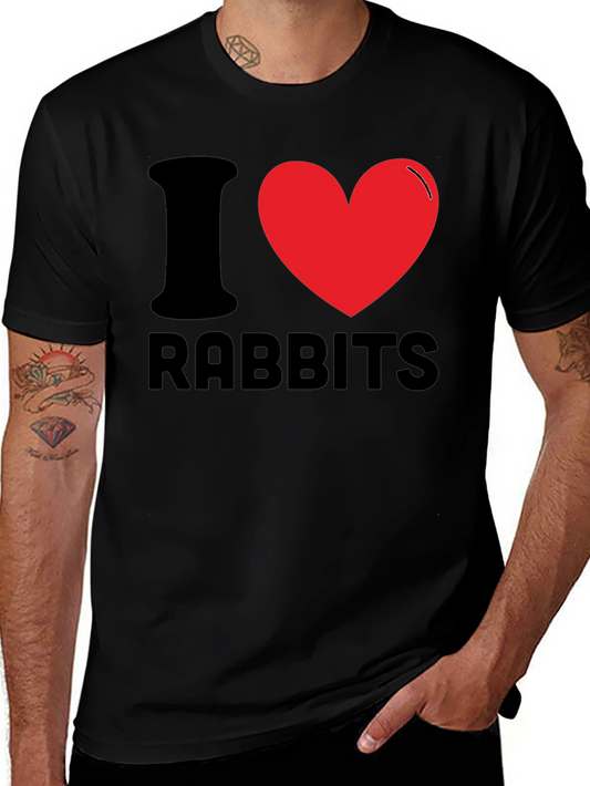 I Love Rabbits T-Shirt - Fun Novelty Tee
