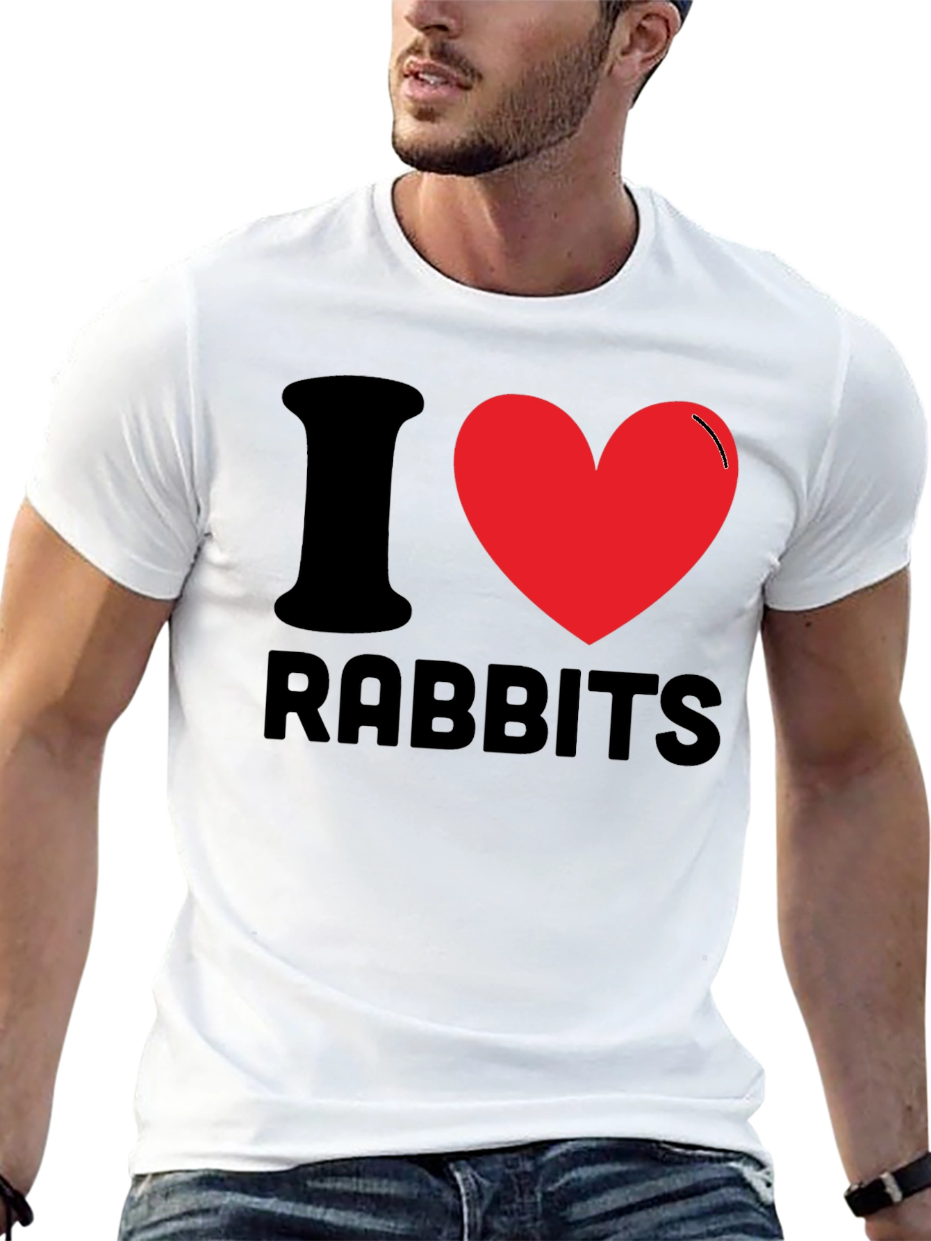 I Love Rabbits T-Shirt - Fun Novelty Tee