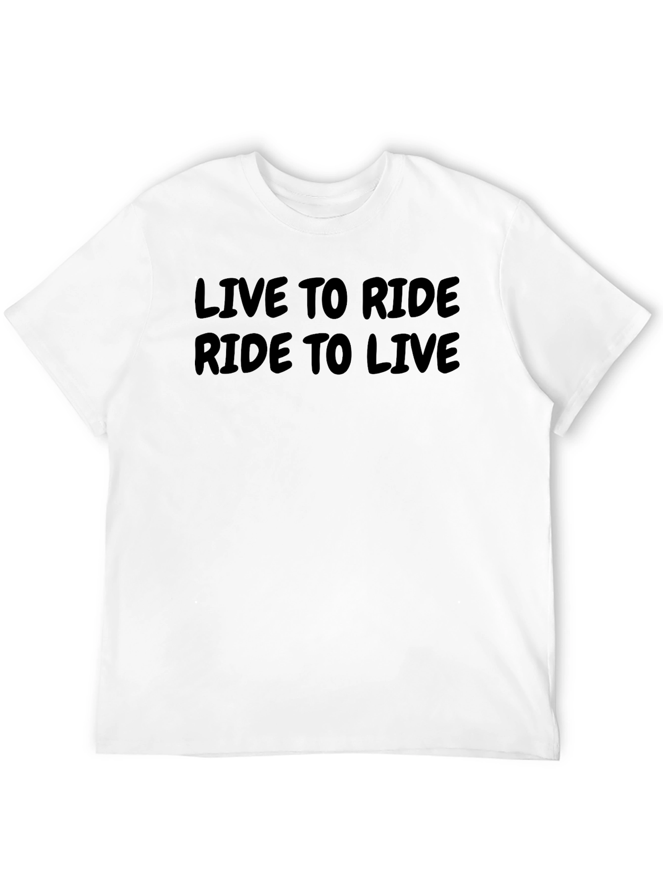 Live to Ride T-Shirt - Black Crew Neck