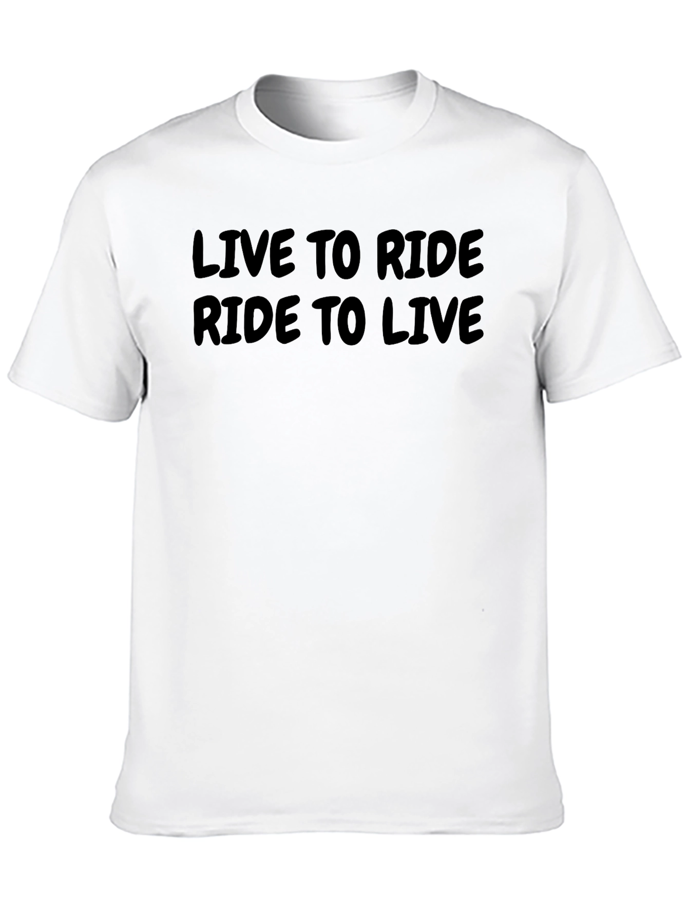 Live to Ride T-Shirt - Black Crew Neck