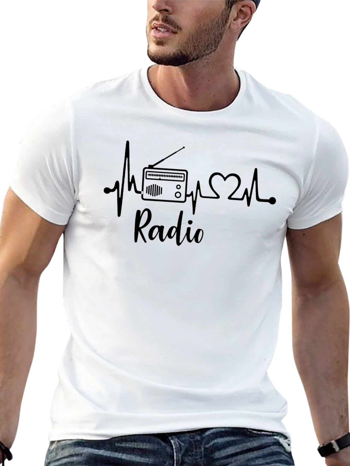 Radio Heartbeat T-Shirt - Music Lover Tee