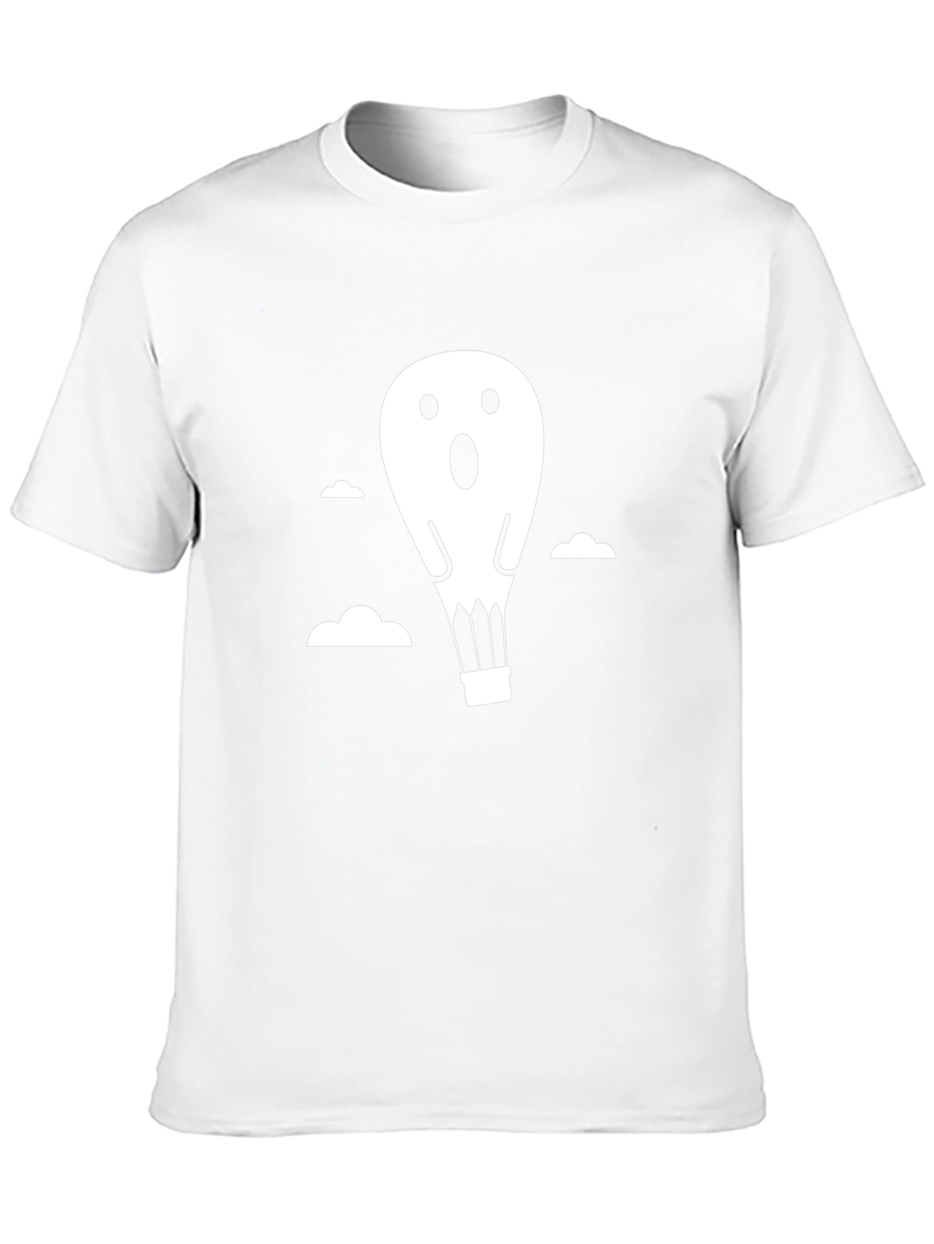 Ghost Balloon Graphic Tee - Black Cotton T-Shirt
