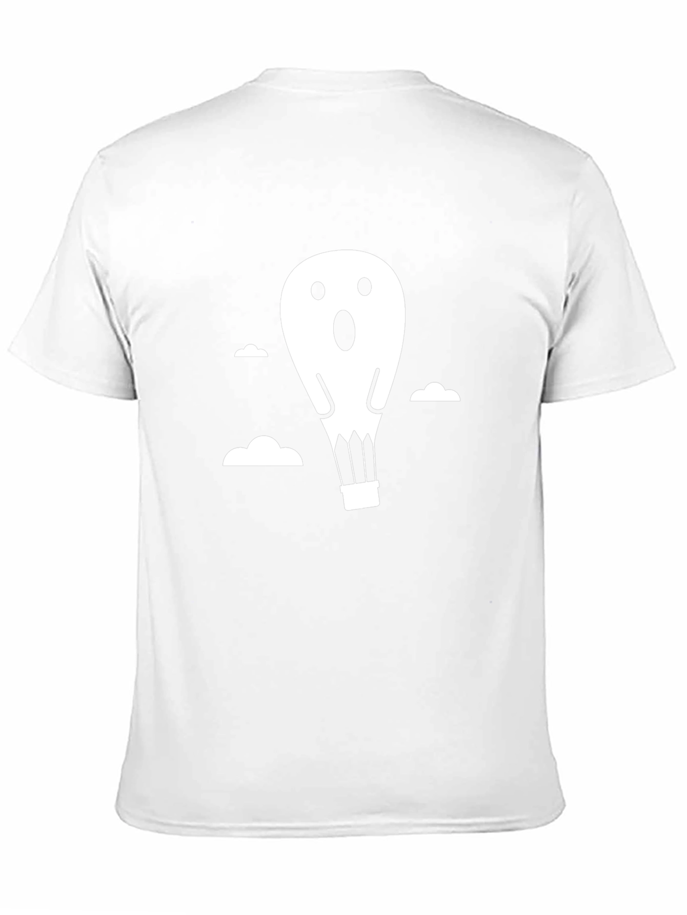 Ghost Balloon Graphic Tee - Black Cotton T-Shirt