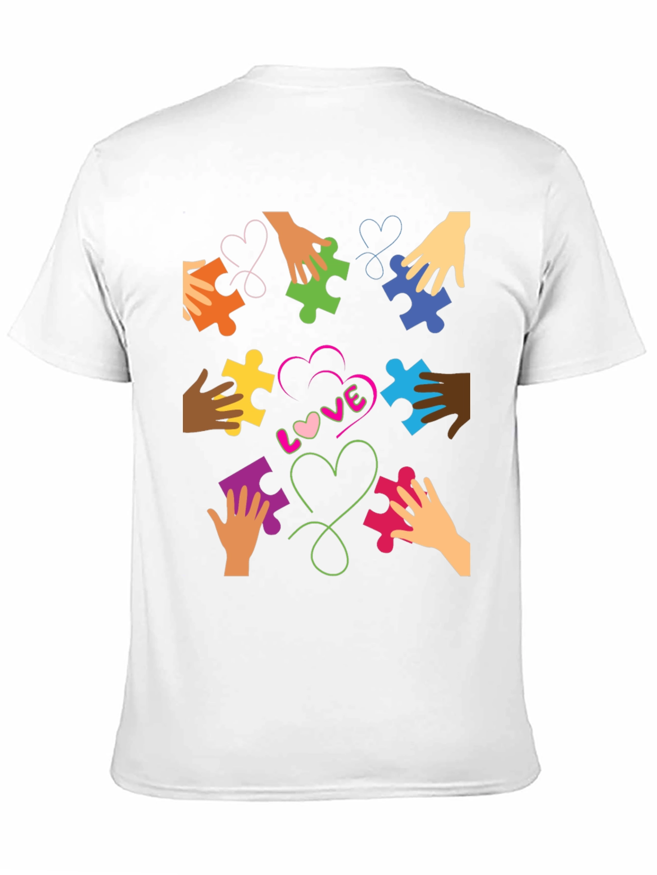 Autism Awareness Puzzle Piece Heart Love T-Shirt