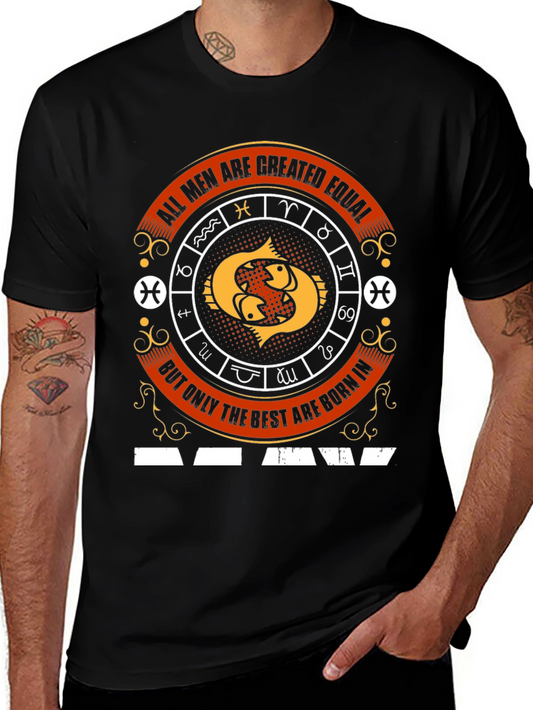 Pisces Zodiac Mens T-Shirt - Best are Born In