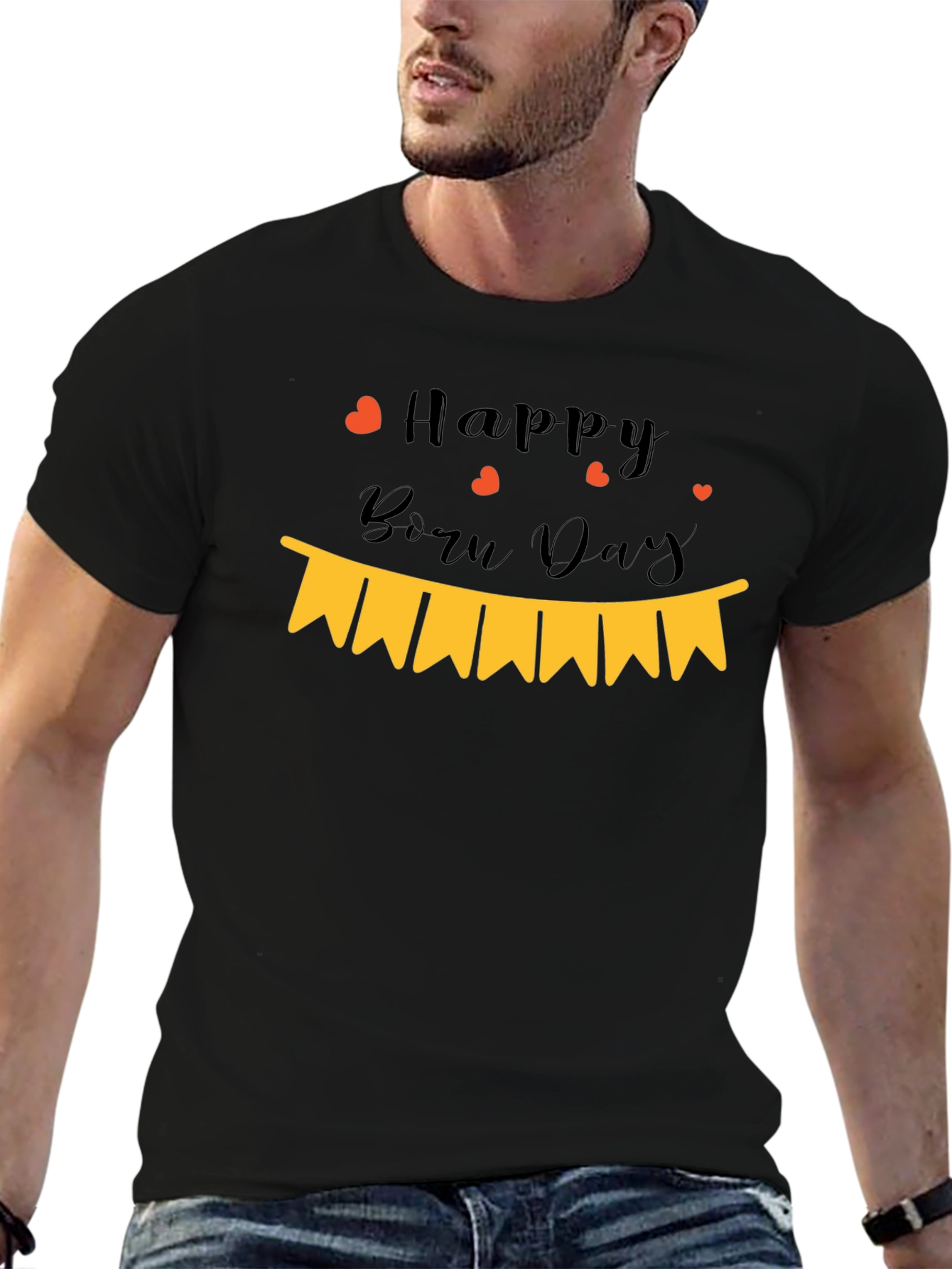 Happy Born Day Black T-Shirt