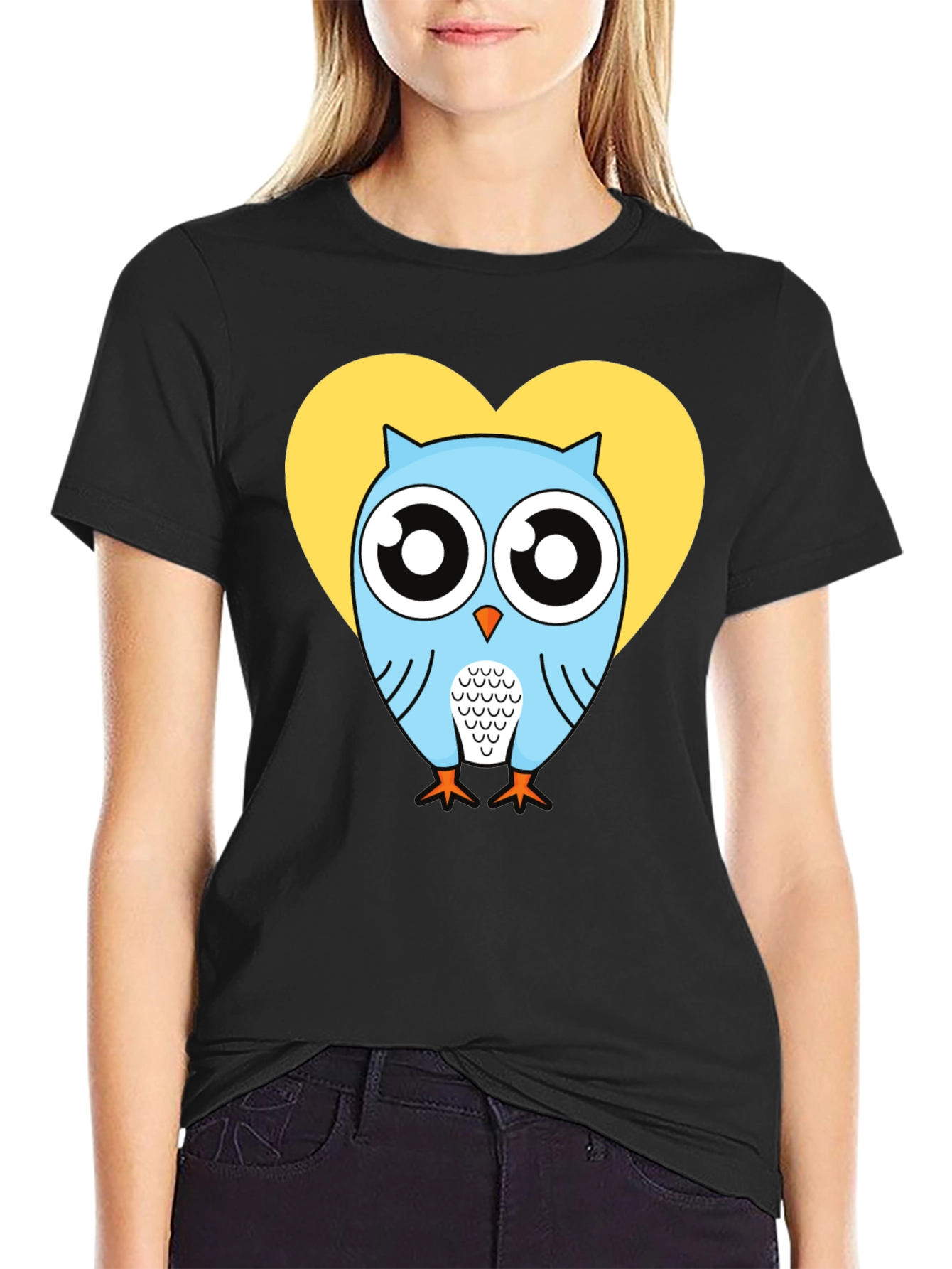 Owl Heart Graphic T-Shirt - Trendy Mens Tee