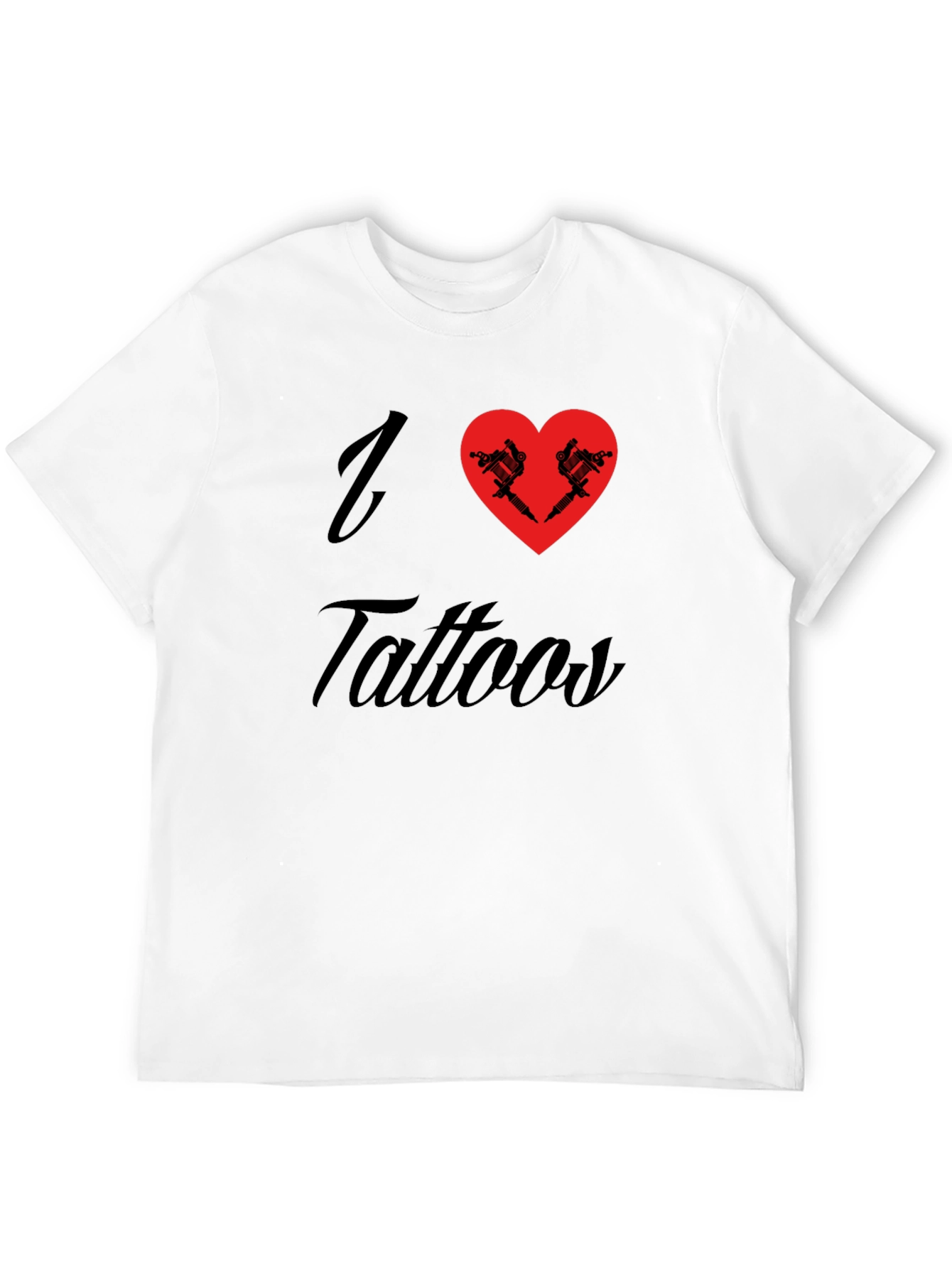 I Heart Tattoos Graphic Tee - Black Cotton T-Shirt