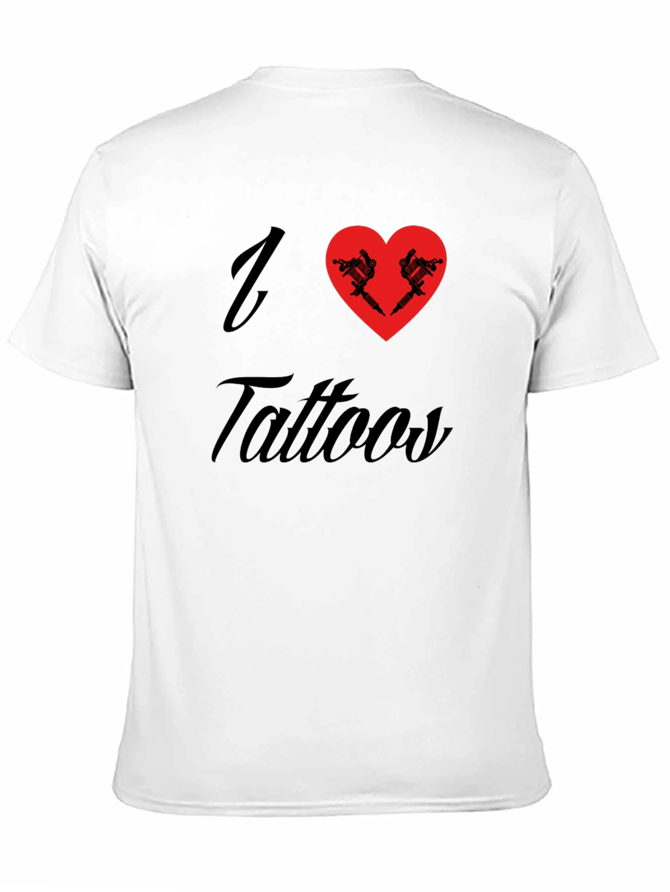 I Heart Tattoos Graphic Tee - Black Cotton T-Shirt