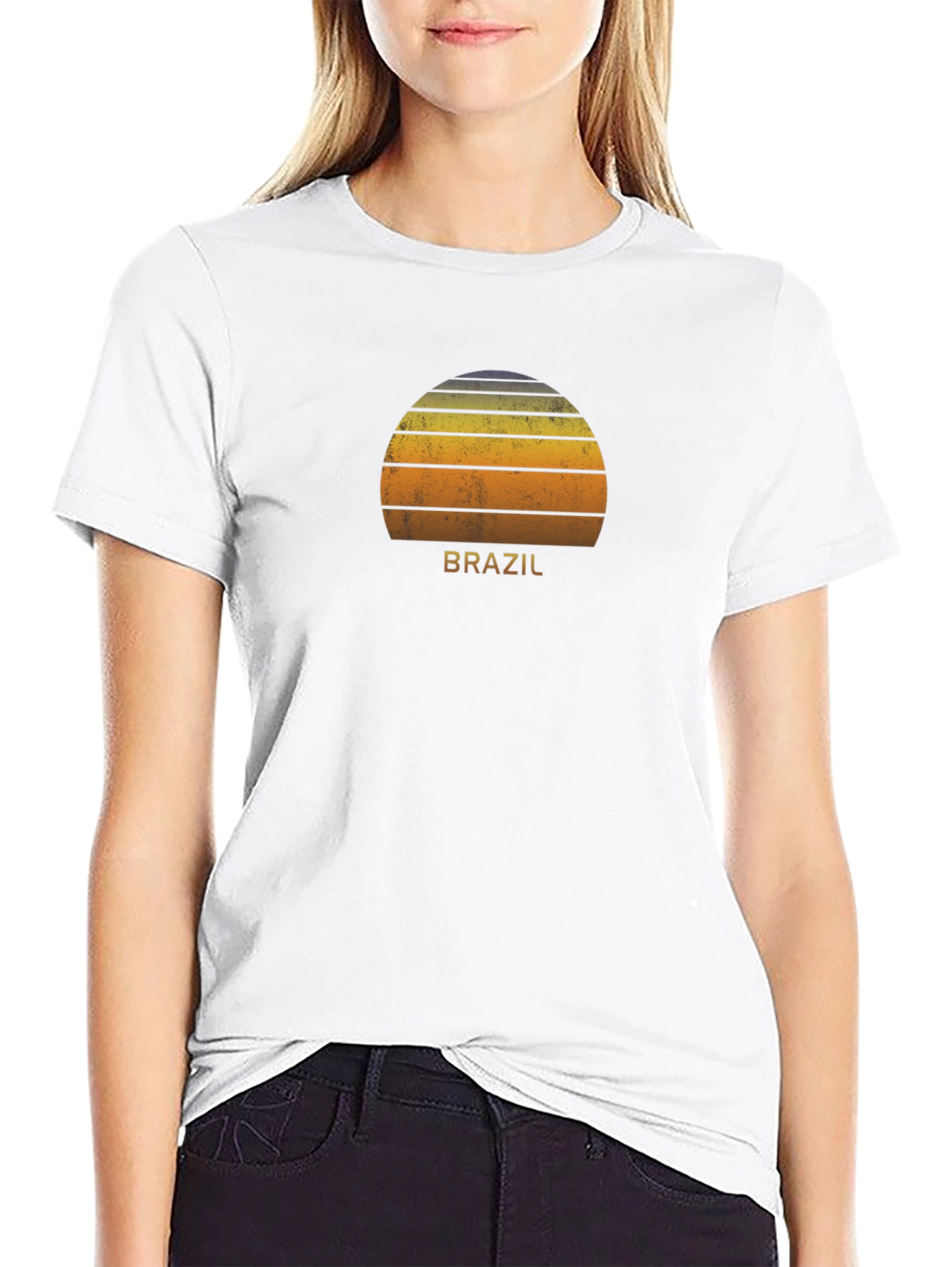 Brazil Sunset Graphic Tee - Retro Style