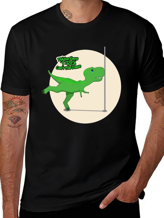 T-Rex Cant Pole Dance Graphic T-Shirt