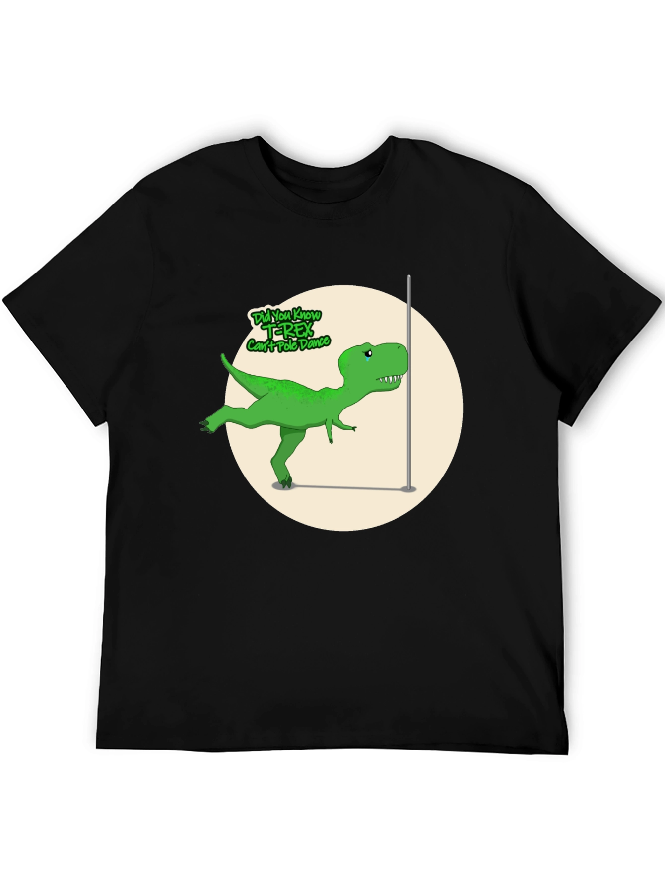 T-Rex Cant Pole Dance Graphic T-Shirt
