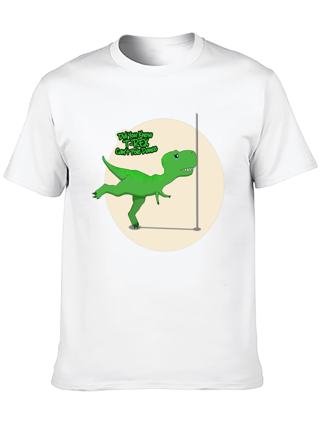 T-Rex Cant Pole Dance Graphic T-Shirt