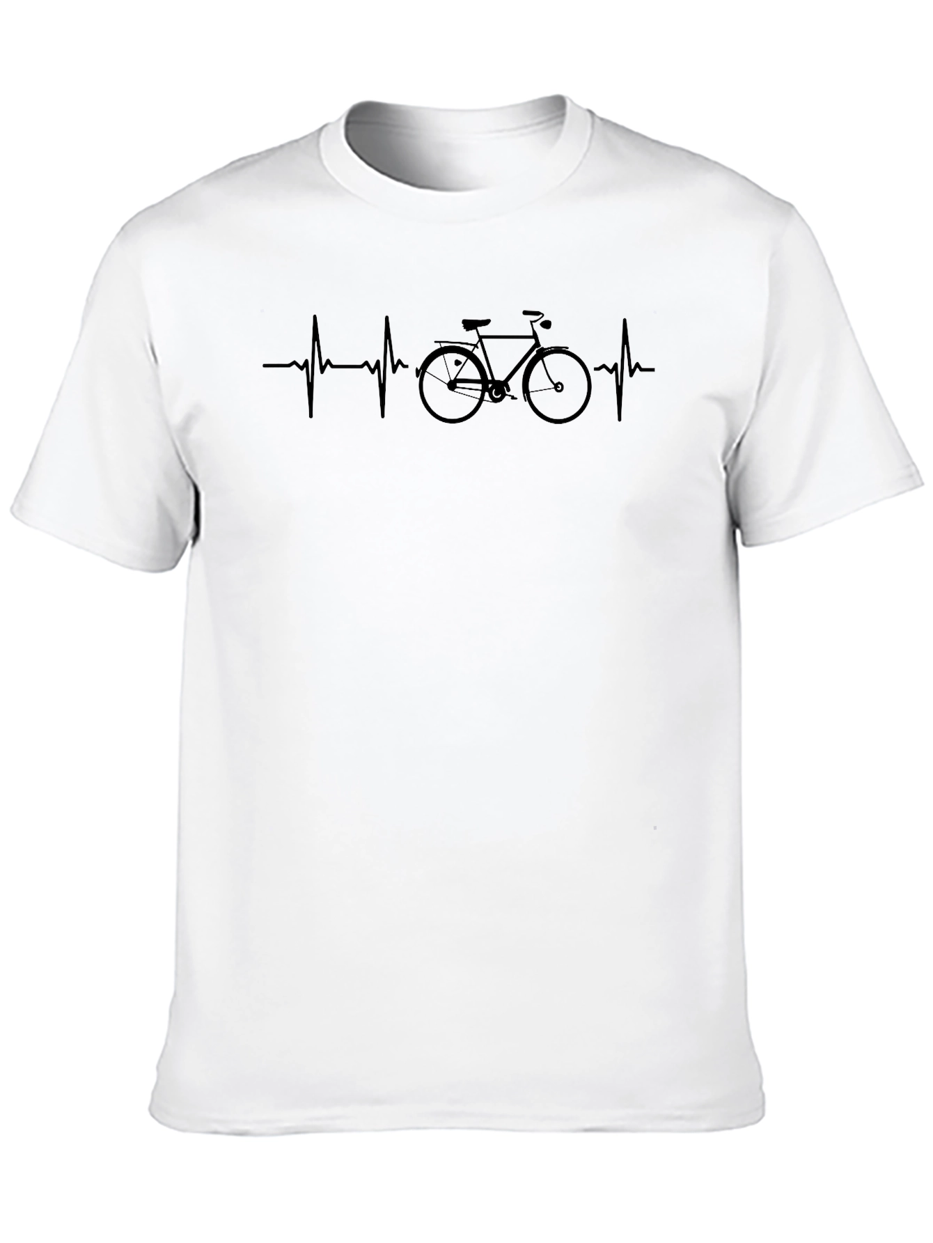 Bike Heartbeat Graphic T-Shirt - Cycling Love!