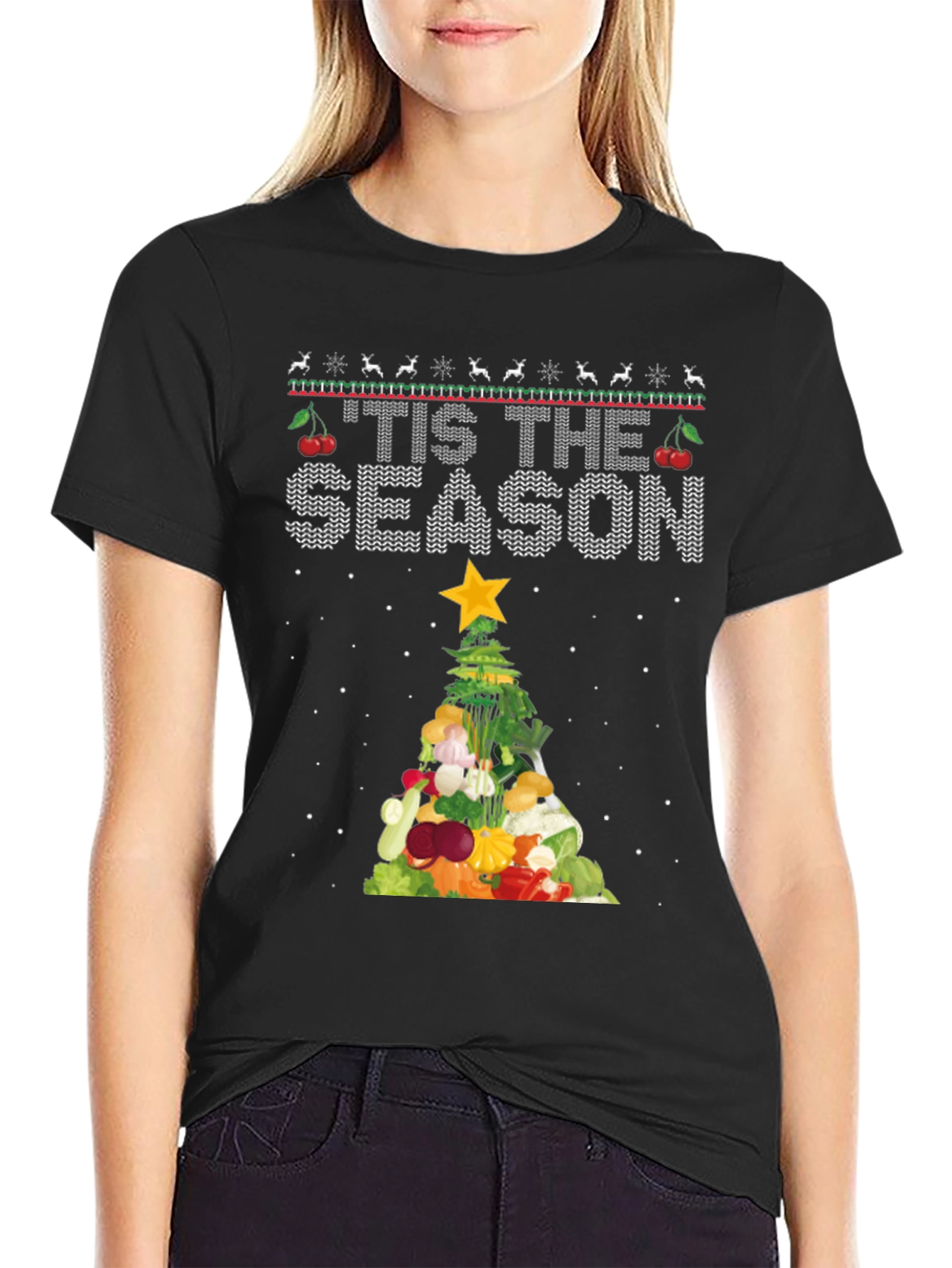 Tis The Season Vegetable Christmas Tree T-Shirt