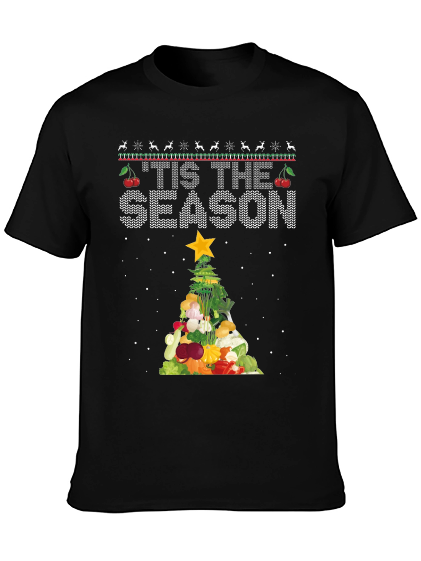 Tis The Season Vegetable Christmas Tree T-Shirt
