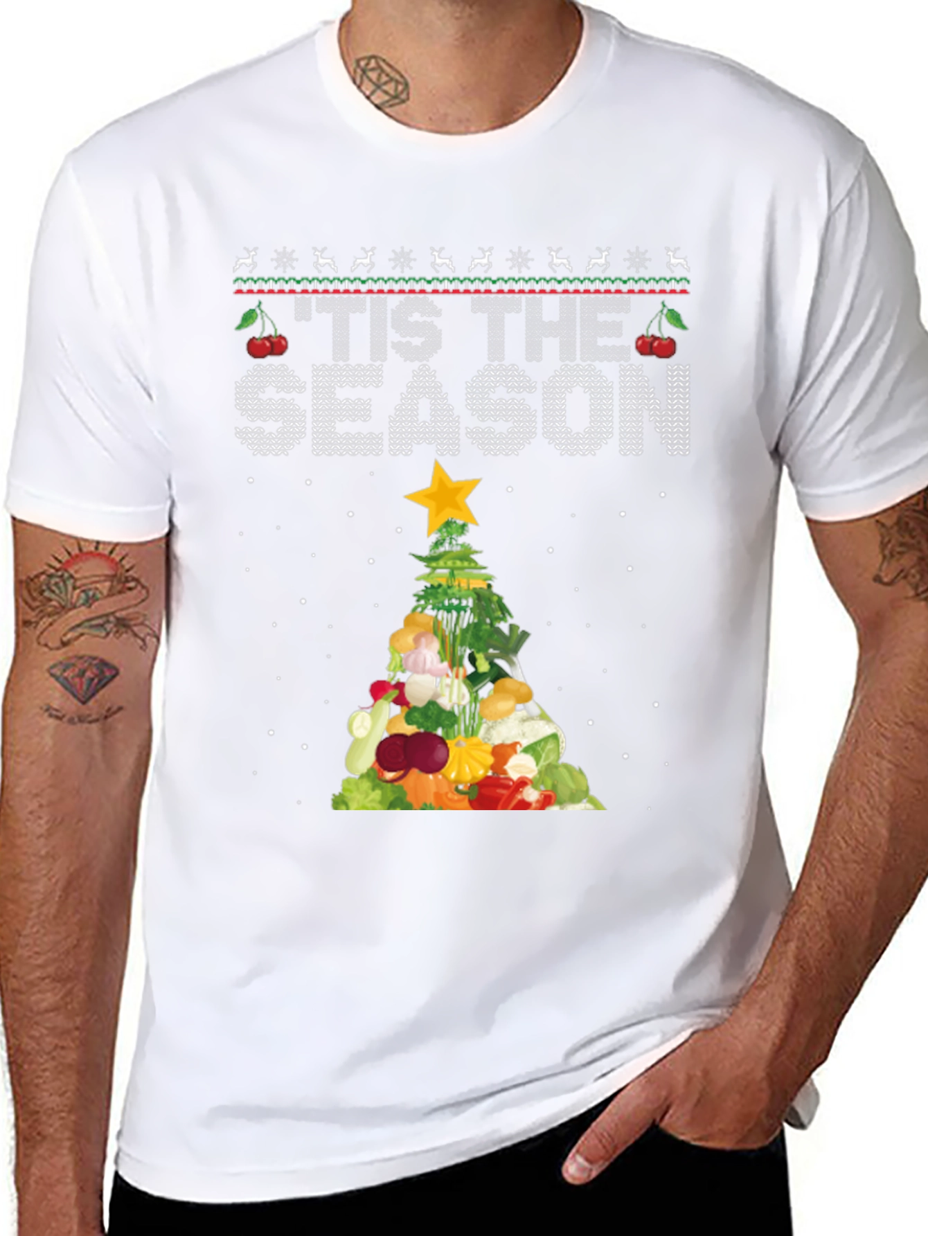 Tis The Season Vegetable Christmas Tree T-Shirt