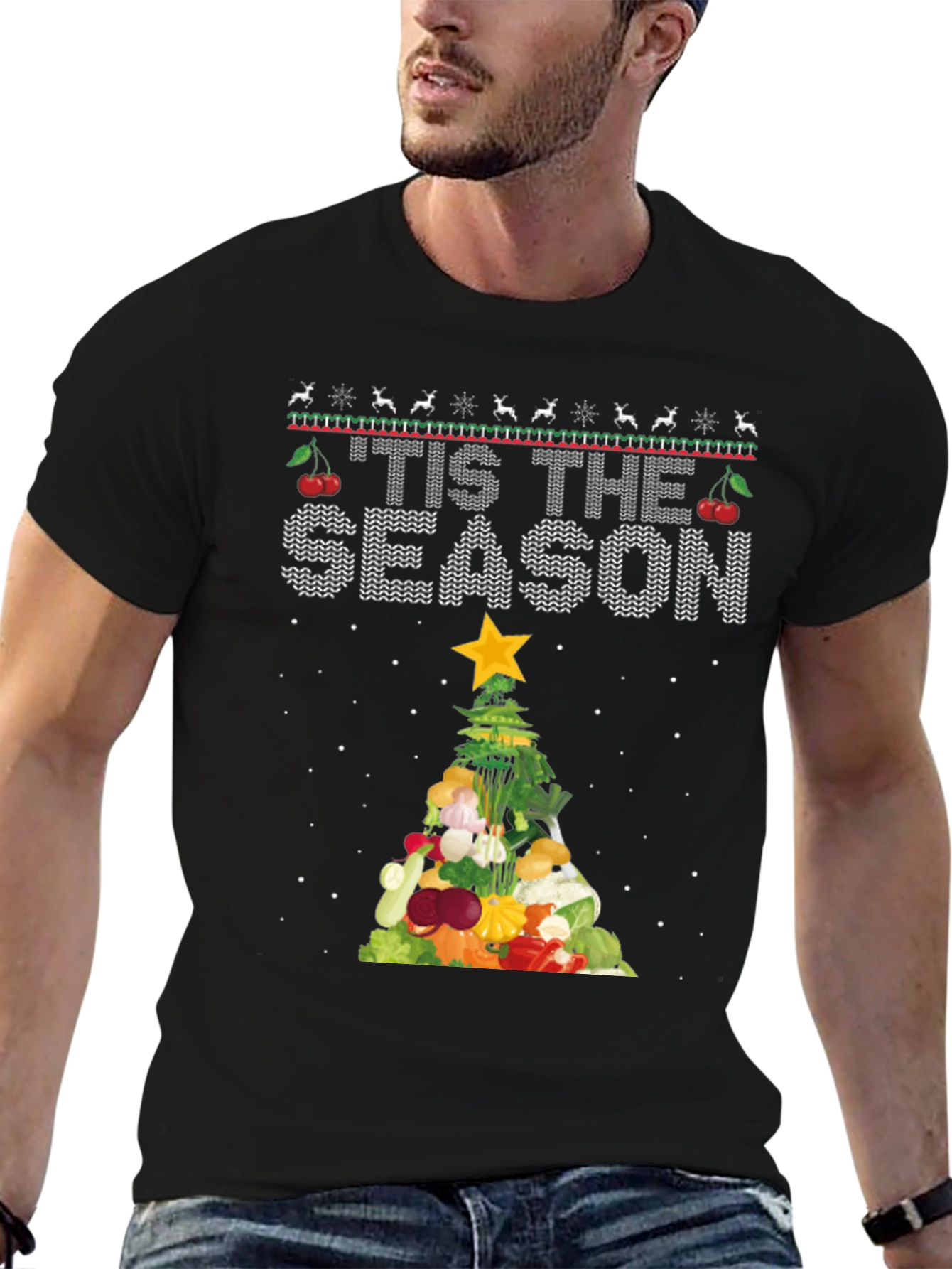 Tis The Season Vegetable Christmas Tree T-Shirt