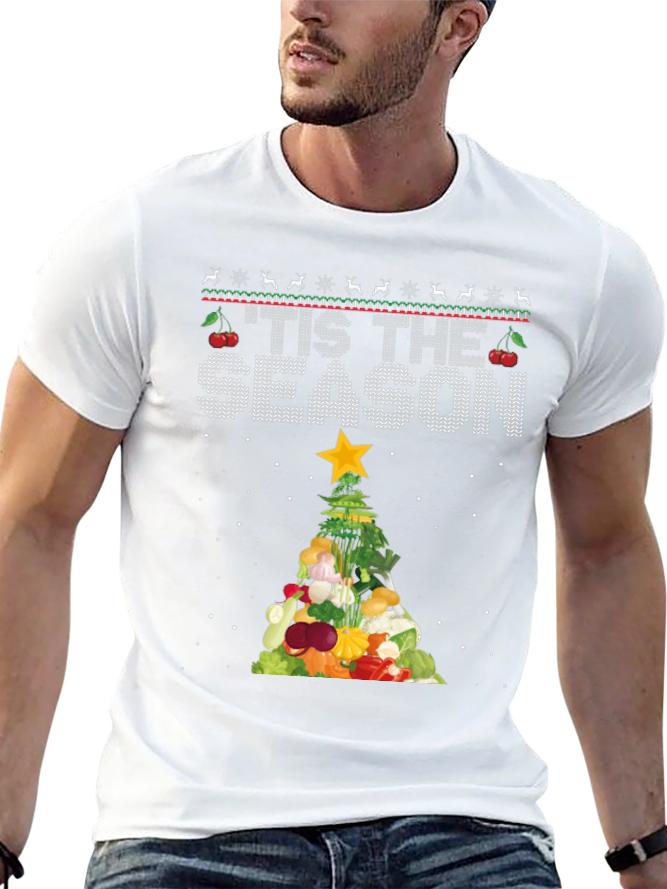 Tis The Season Vegetable Christmas Tree T-Shirt