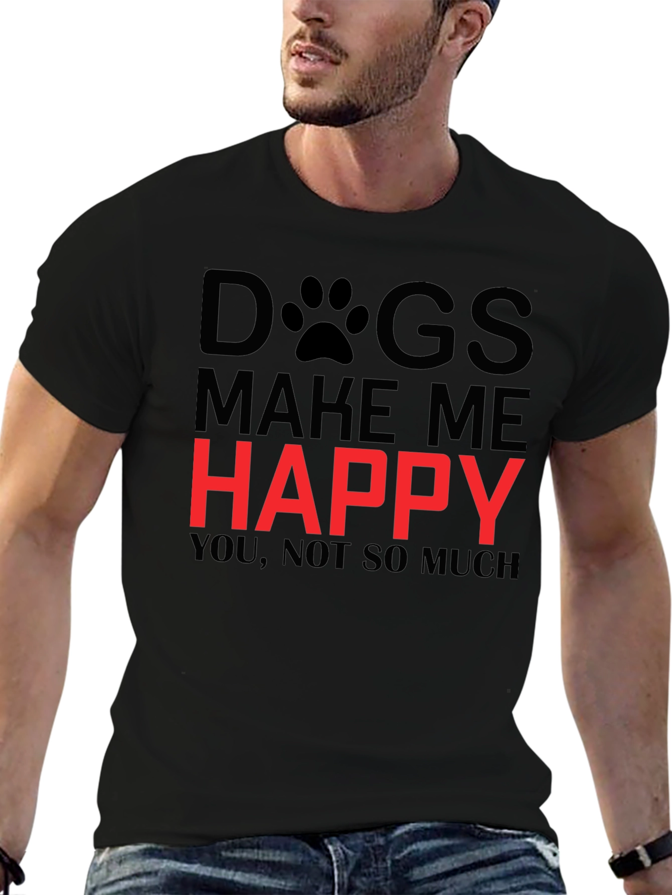 Dogs Make Me Happy Graphic Tee