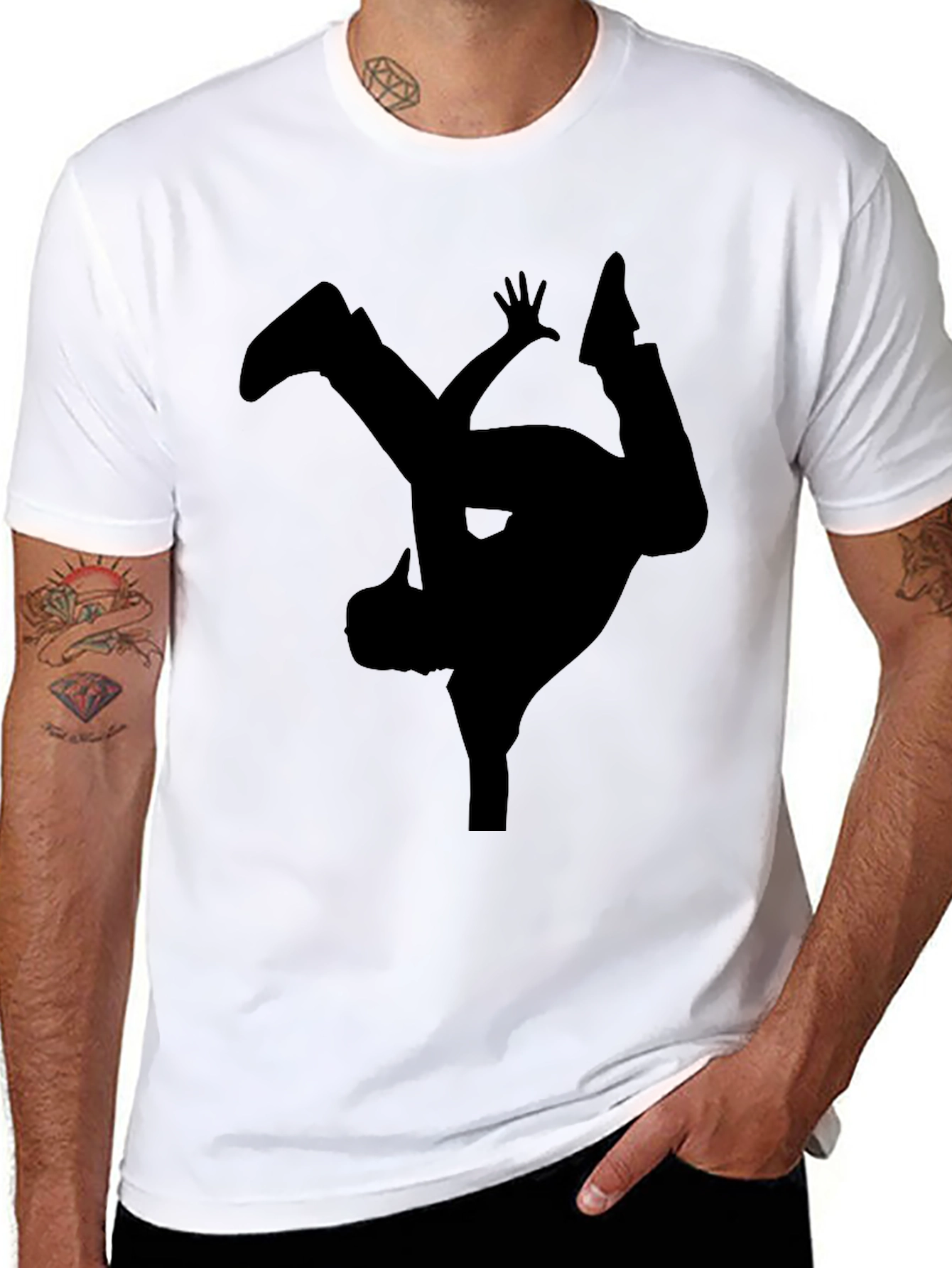 Breakdance Silhouette Black T-Shirt