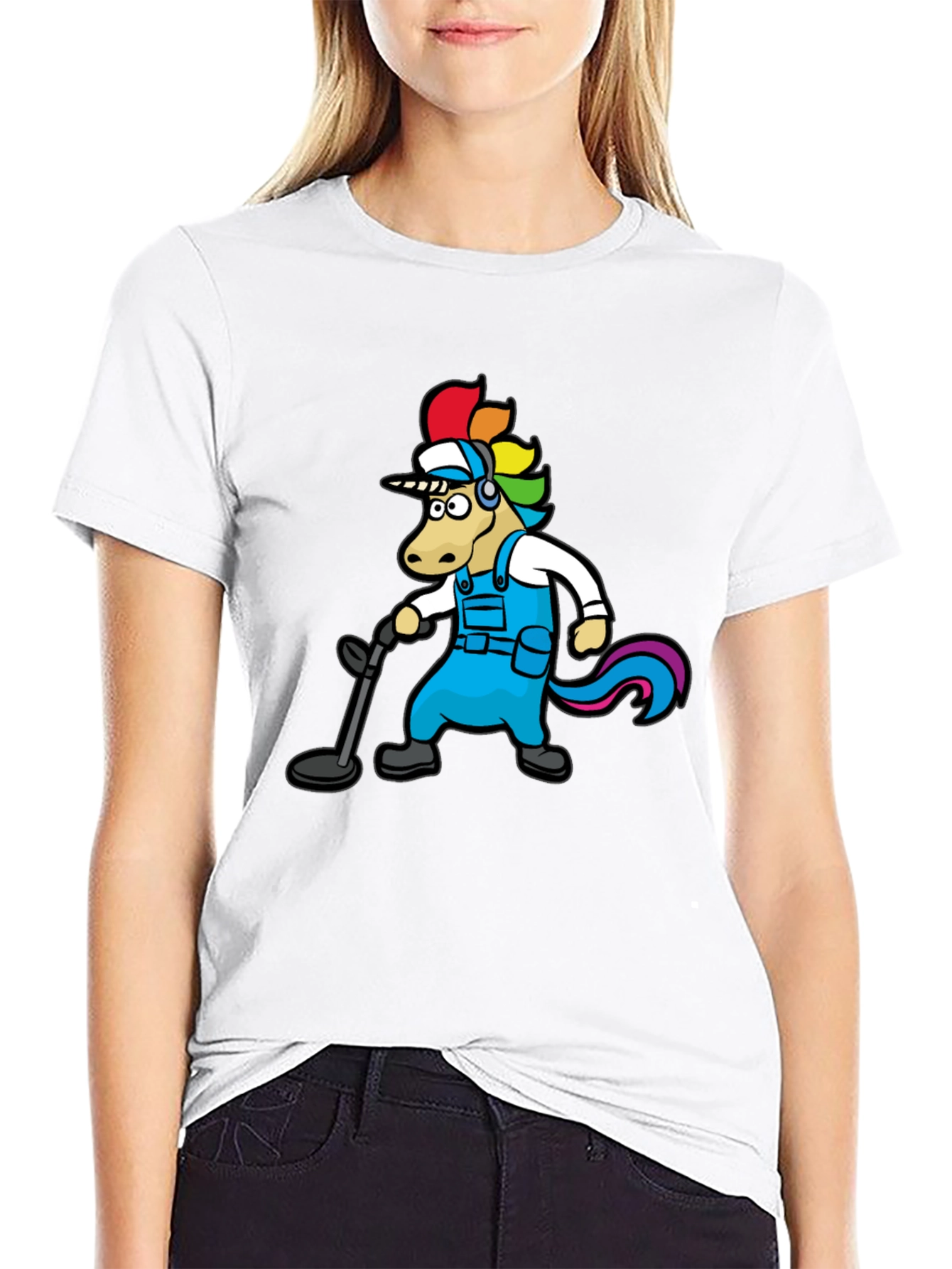Unicorn Metal Detector Black T-Shirt