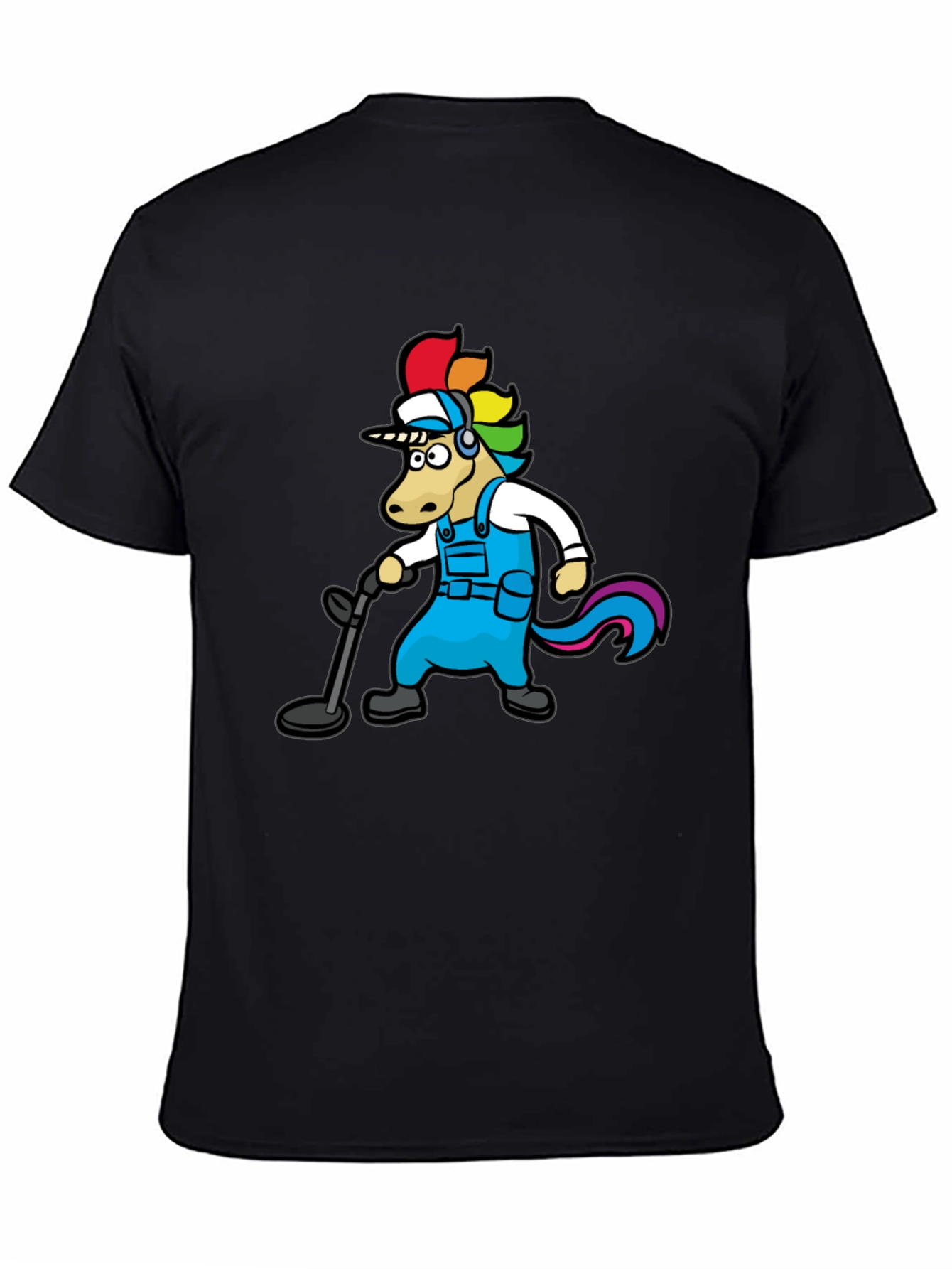 Unicorn Metal Detector Black T-Shirt