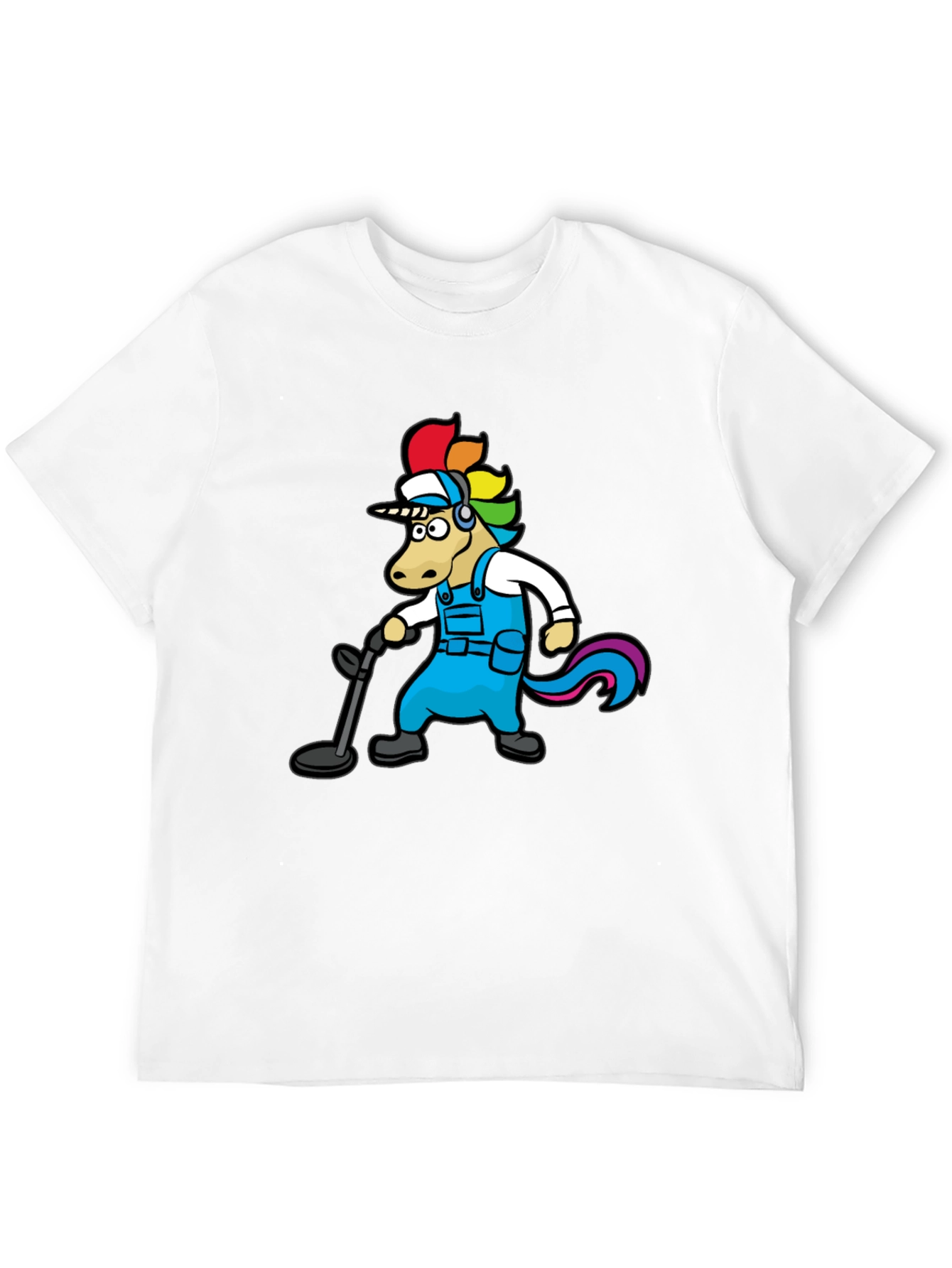 Unicorn Metal Detector Black T-Shirt