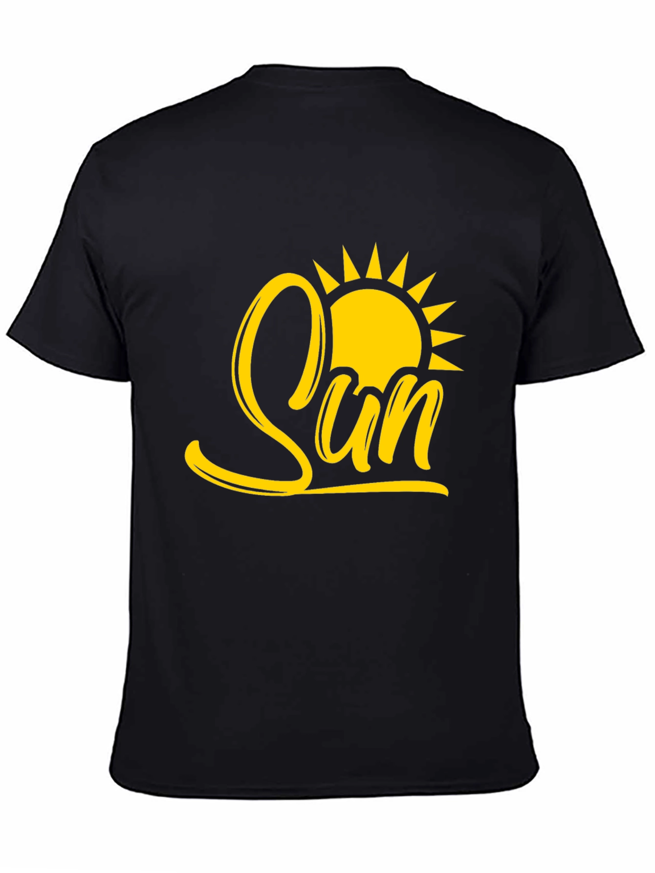 Sun Graphic Tee - Stylish Black Cotton T-Shirt