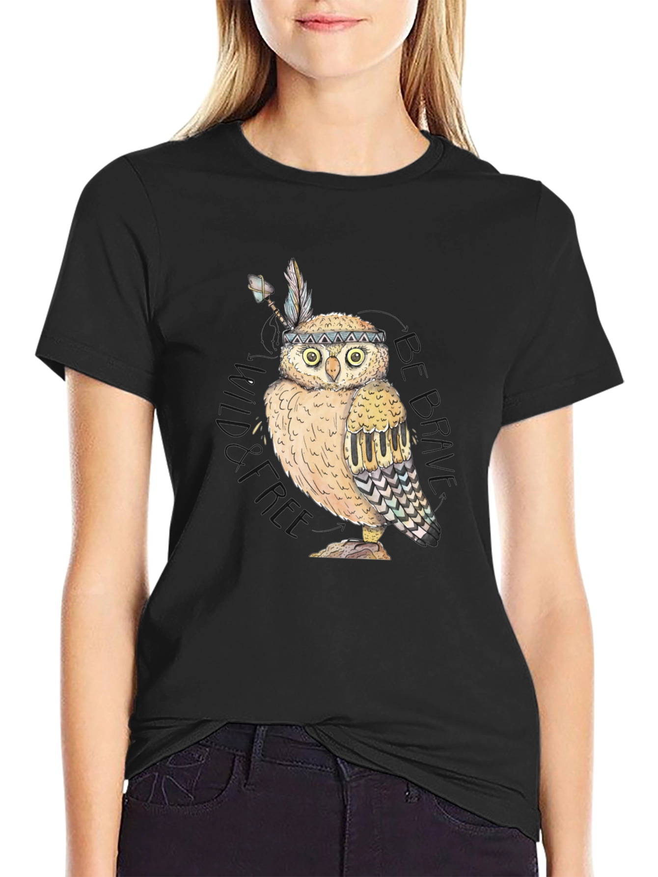 Owl Native American Style T-Shirt