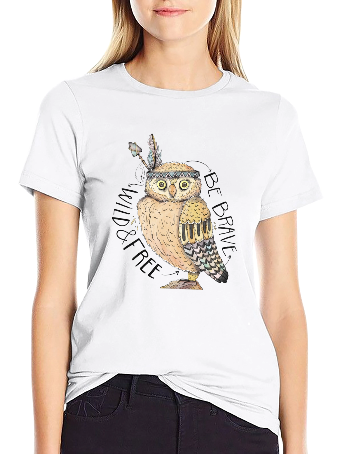 Owl Native American Style T-Shirt
