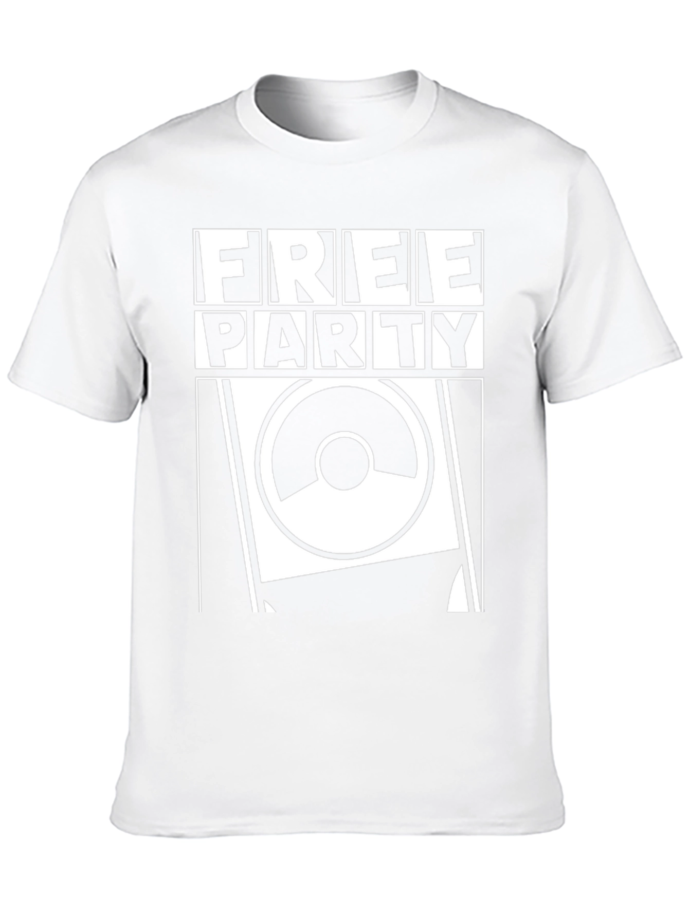Free Party Speaker T-Shirt - Black Graphic Tee