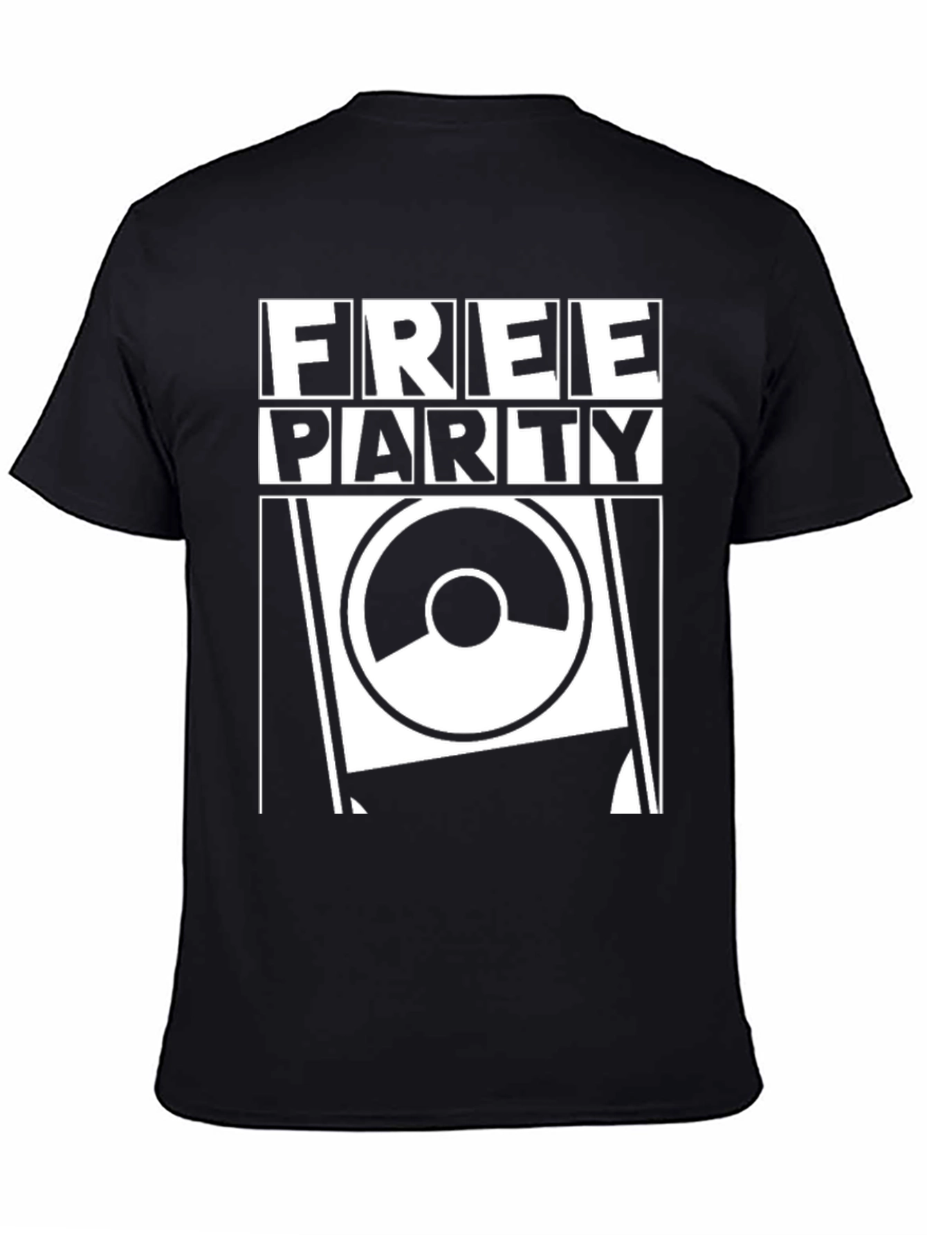 Free Party Speaker T-Shirt - Black Graphic Tee