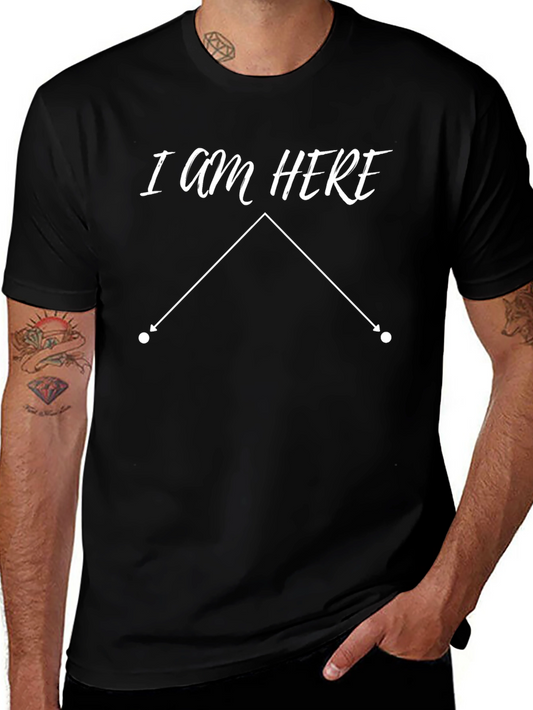 I am Here Graphic Tee - Black