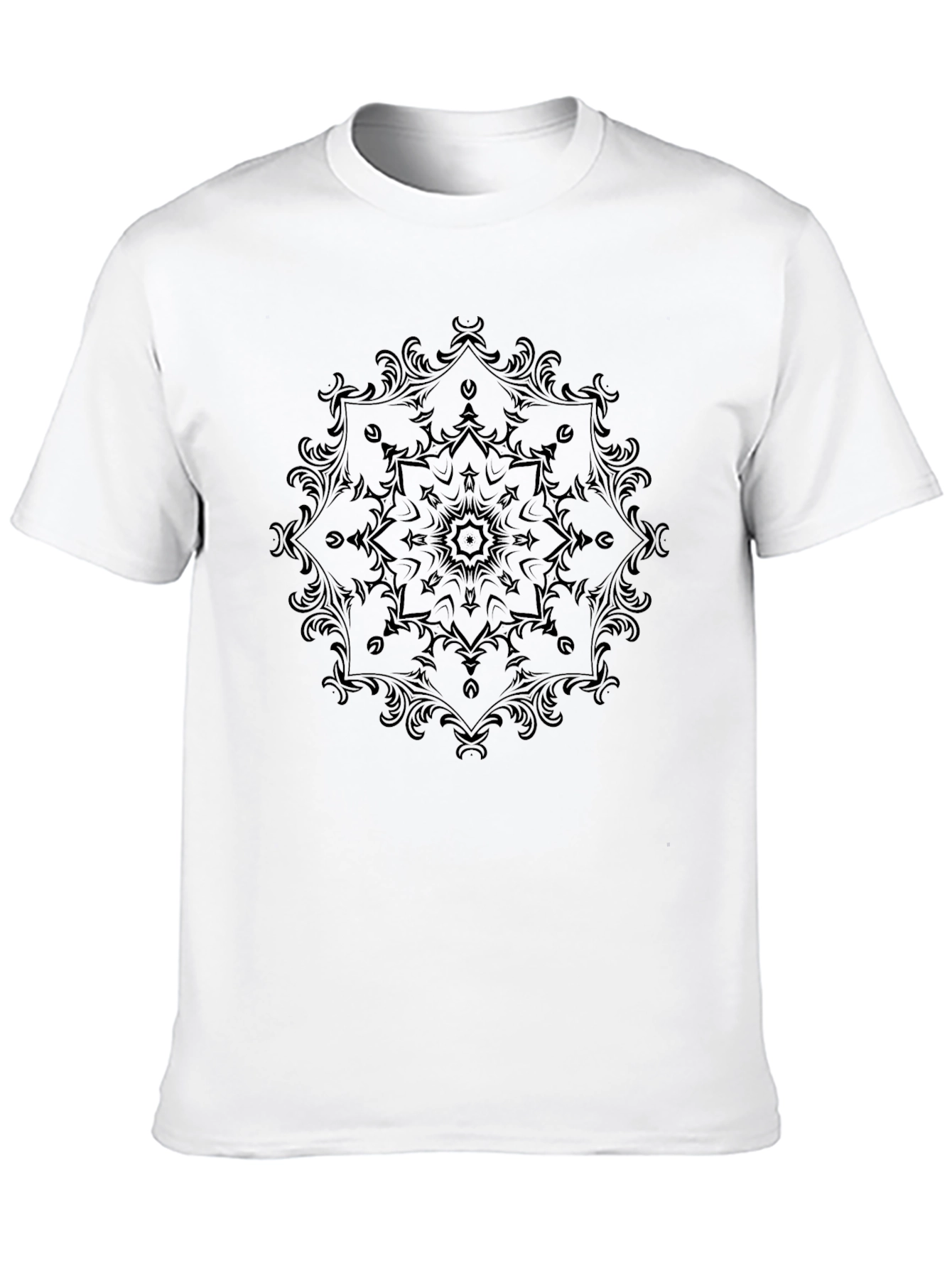 Black Mandala Graphic Print T-Shirt