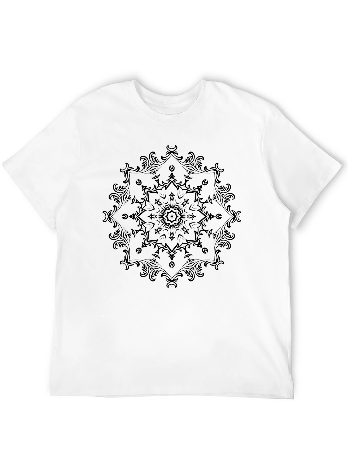 Black Mandala Graphic Print T-Shirt