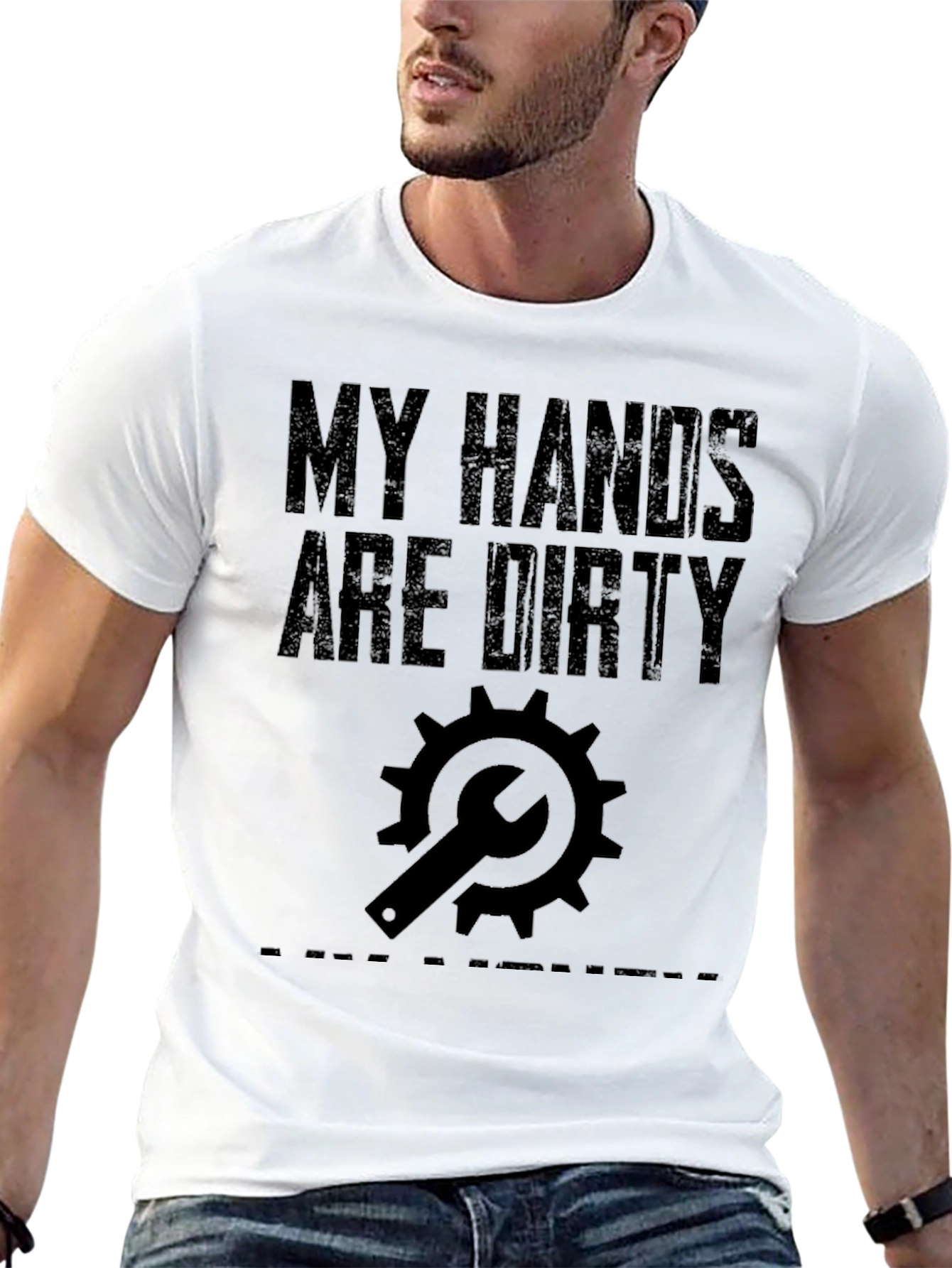 My Hands Are Dirty Mechanic Graphic T-Shirt