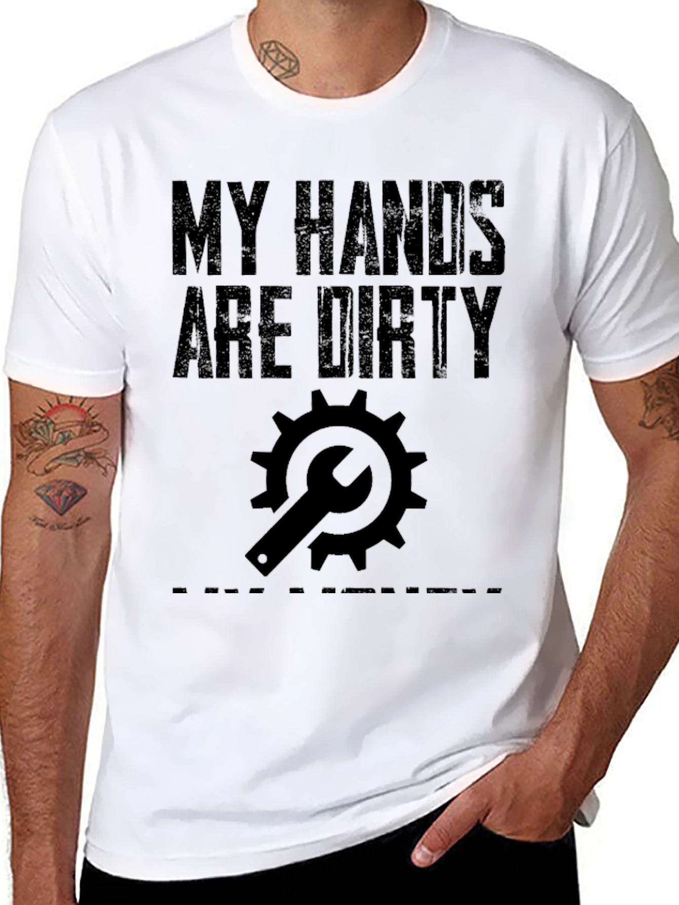 My Hands Are Dirty Mechanic Graphic T-Shirt