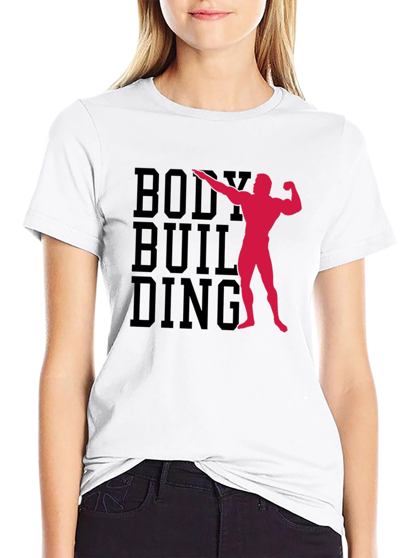 Bodybuilding Graphic Print T-Shirt
