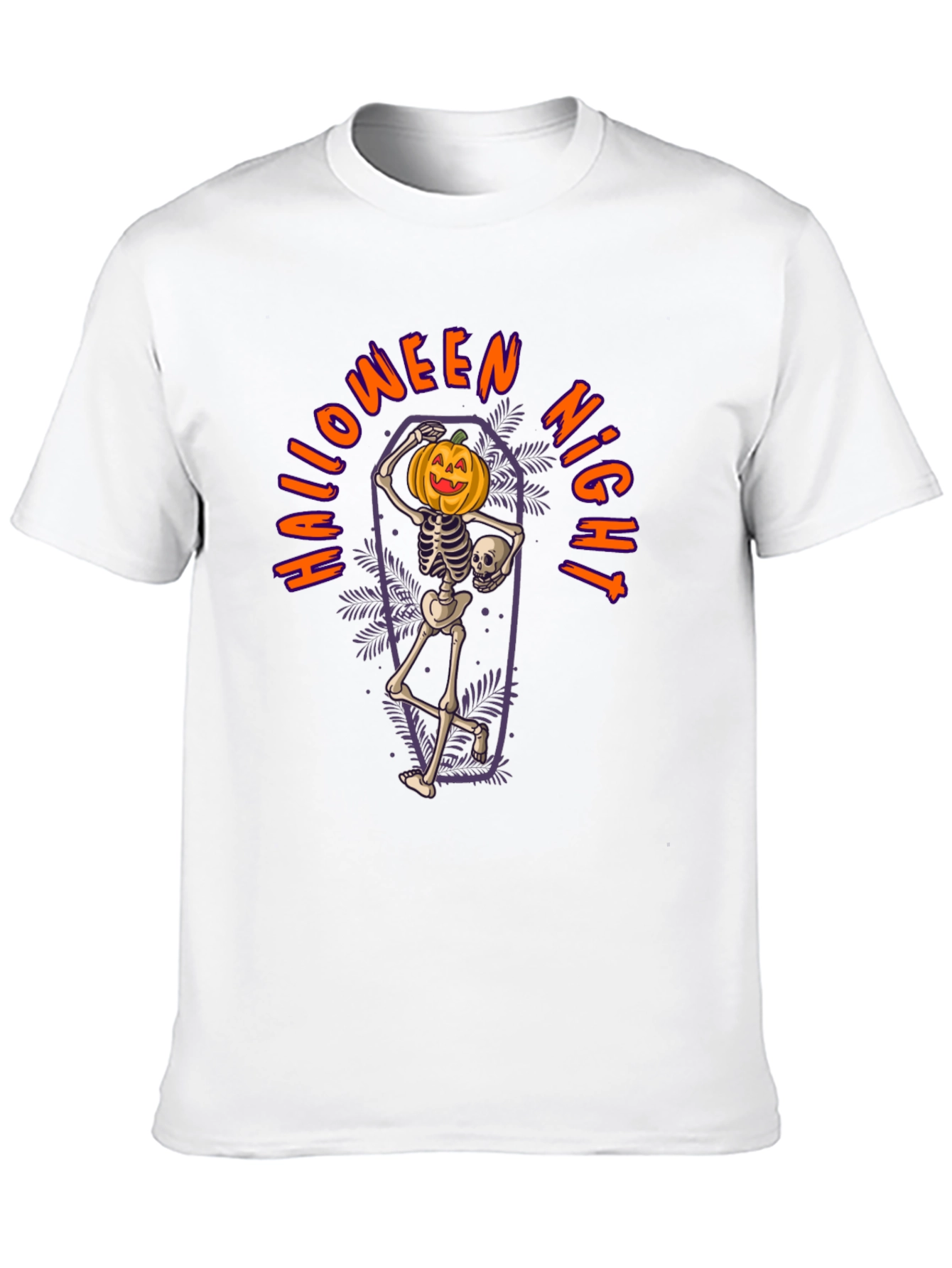 Halloween Night Skeleton Pumpkin T-Shirt