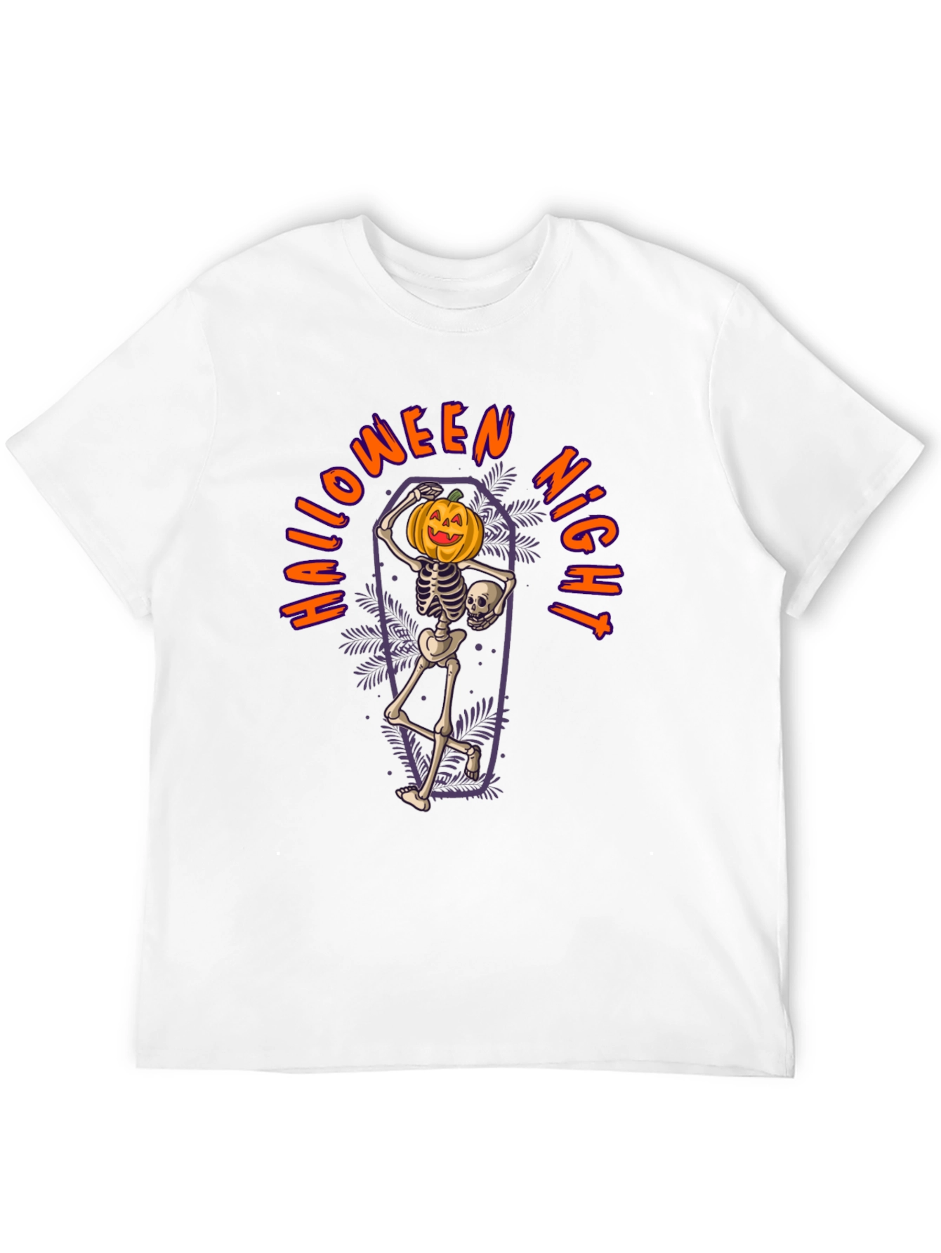 Halloween Night Skeleton Pumpkin T-Shirt