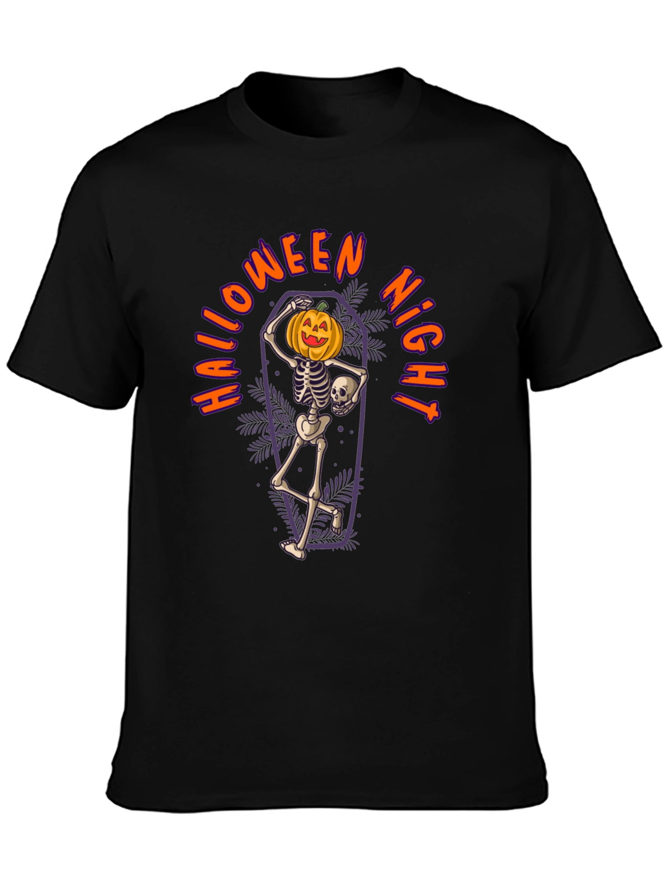Halloween Night Skeleton Pumpkin T-Shirt