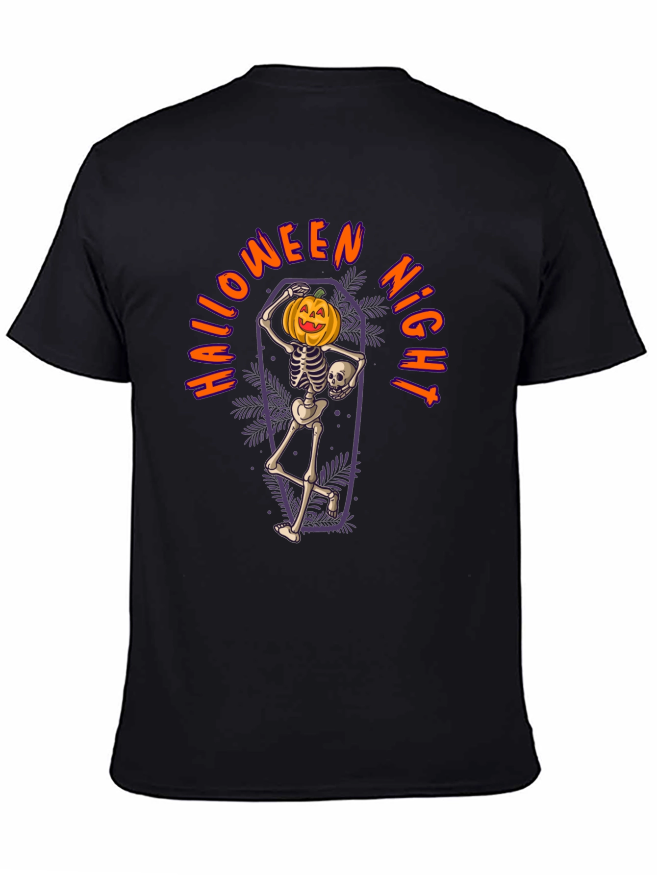 Halloween Night Skeleton Pumpkin T-Shirt