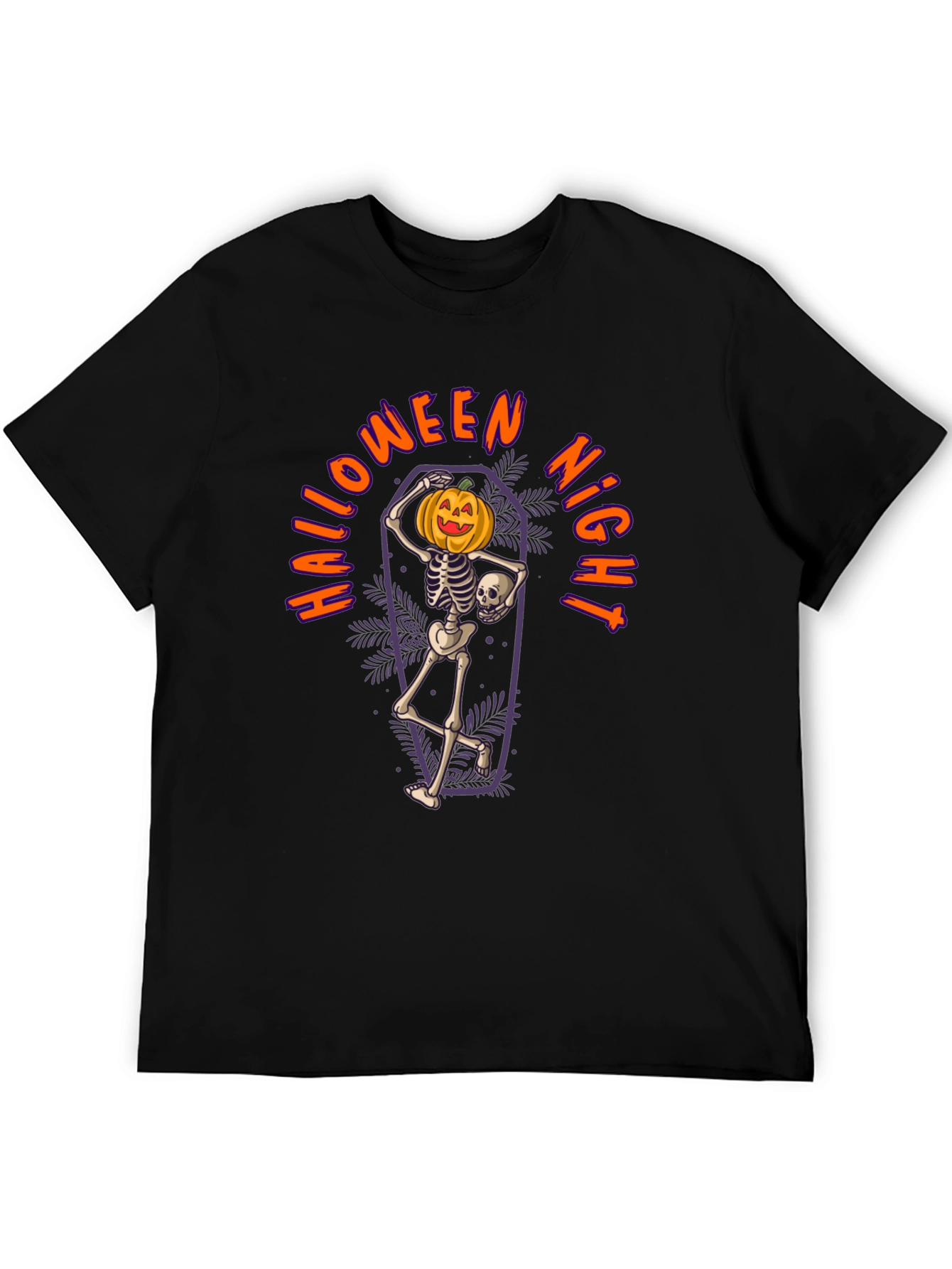 Halloween Night Skeleton Pumpkin T-Shirt