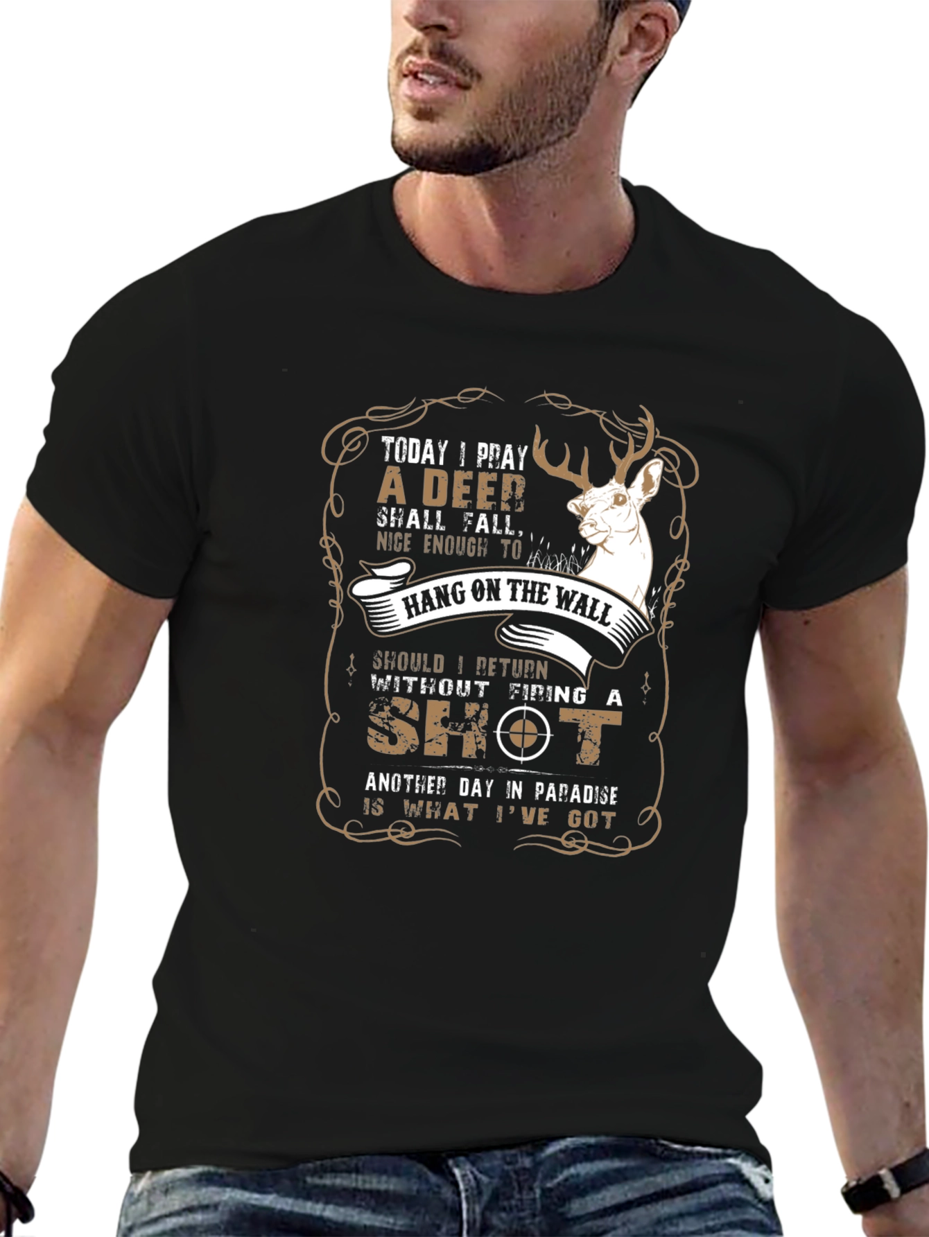 Hunting Graphic T-Shirt - Deer Design