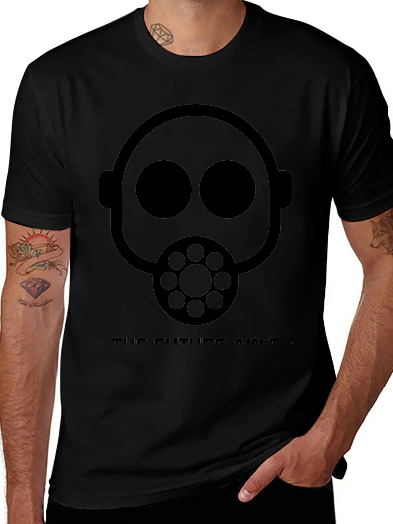 Gas Mask Graphic T-Shirt - Dark Humor Tee