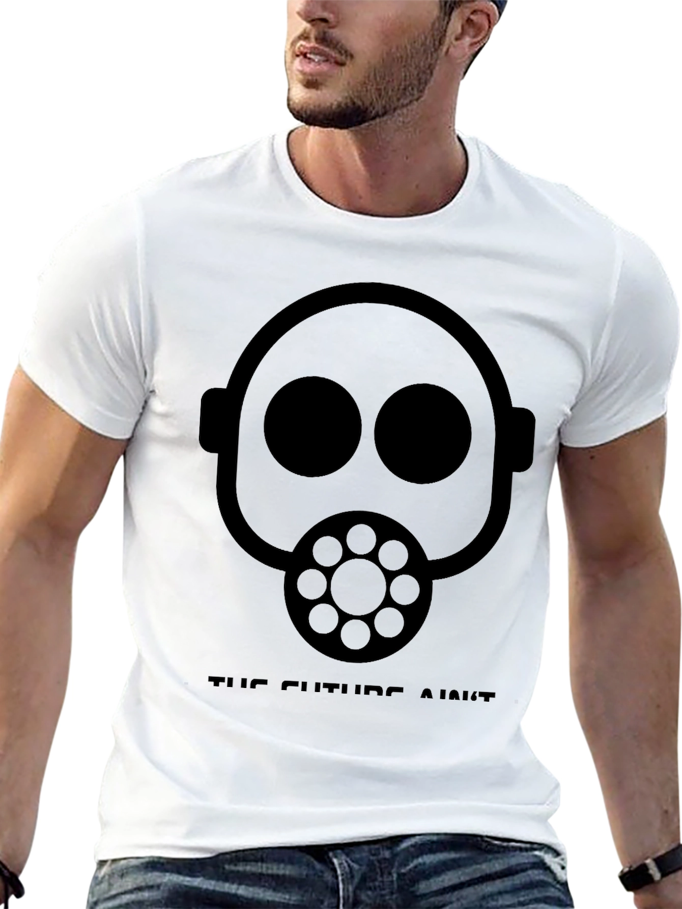 Gas Mask Graphic T-Shirt - Dark Humor Tee