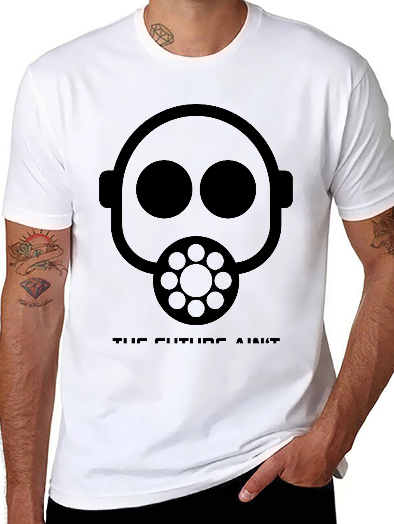 Gas Mask Graphic T-Shirt - Dark Humor Tee