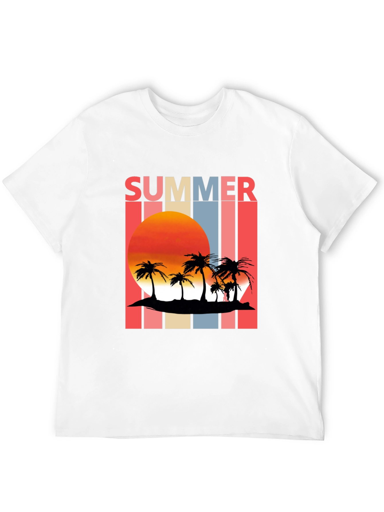 Retro Summer Sunset Palm Tree T-Shirt