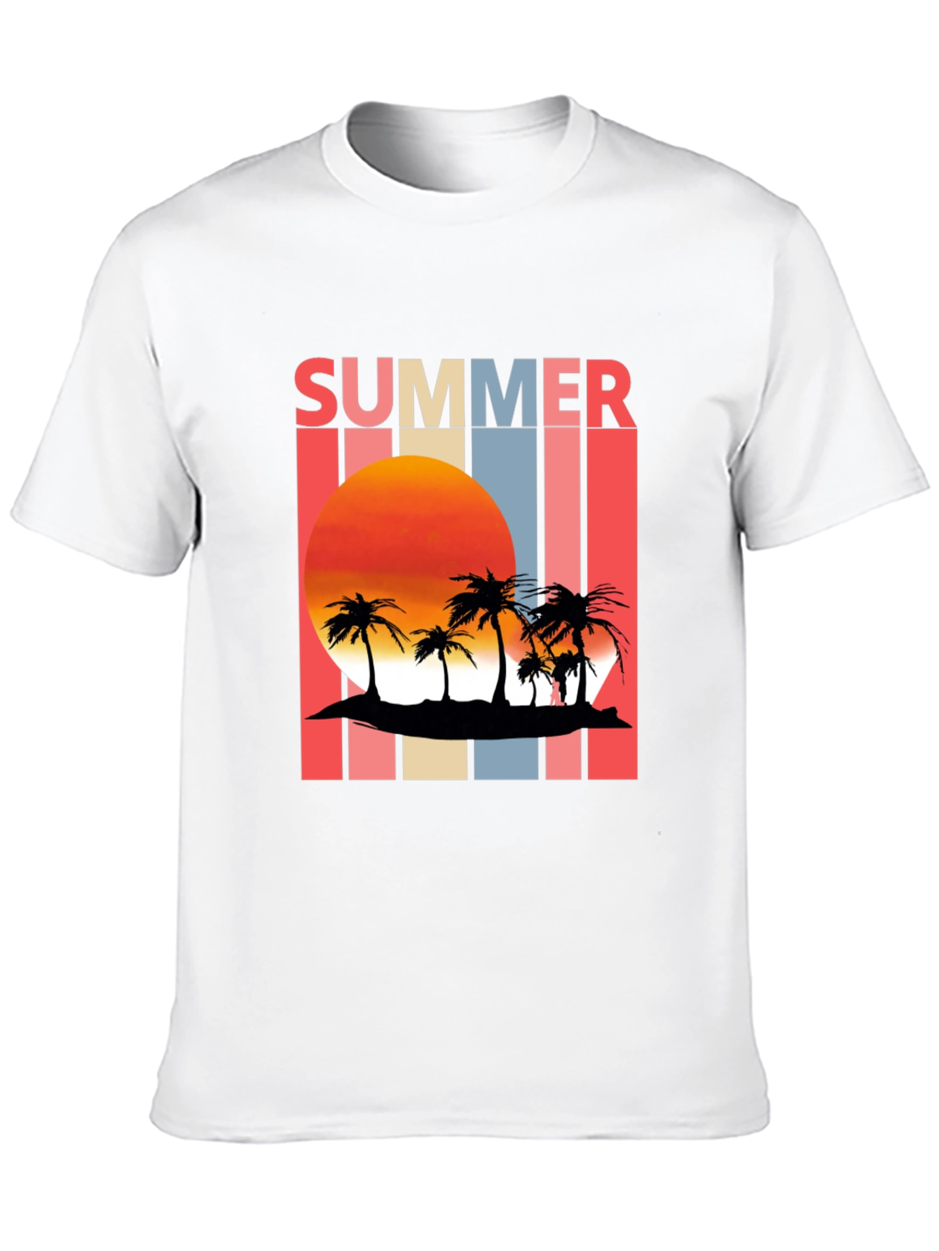 Retro Summer Sunset Palm Tree T-Shirt